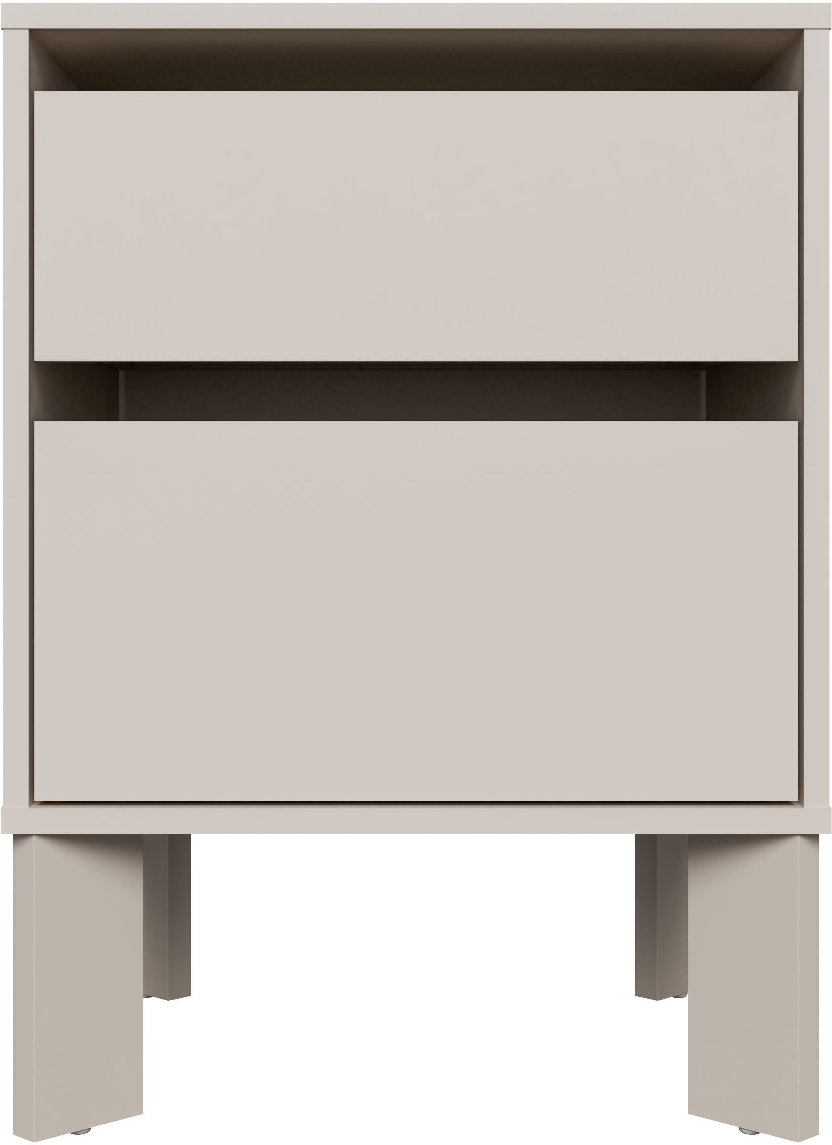FORTE Nachtkommode »Tahoe Nachtkommode, grifflos,  2 Schubkästen« B/H/T 48,2/66,7/41,4 cm