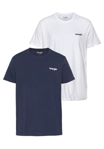 Wrangler T-Shirt, (Packung, 2 tlg., 2er-Pack) kaufen