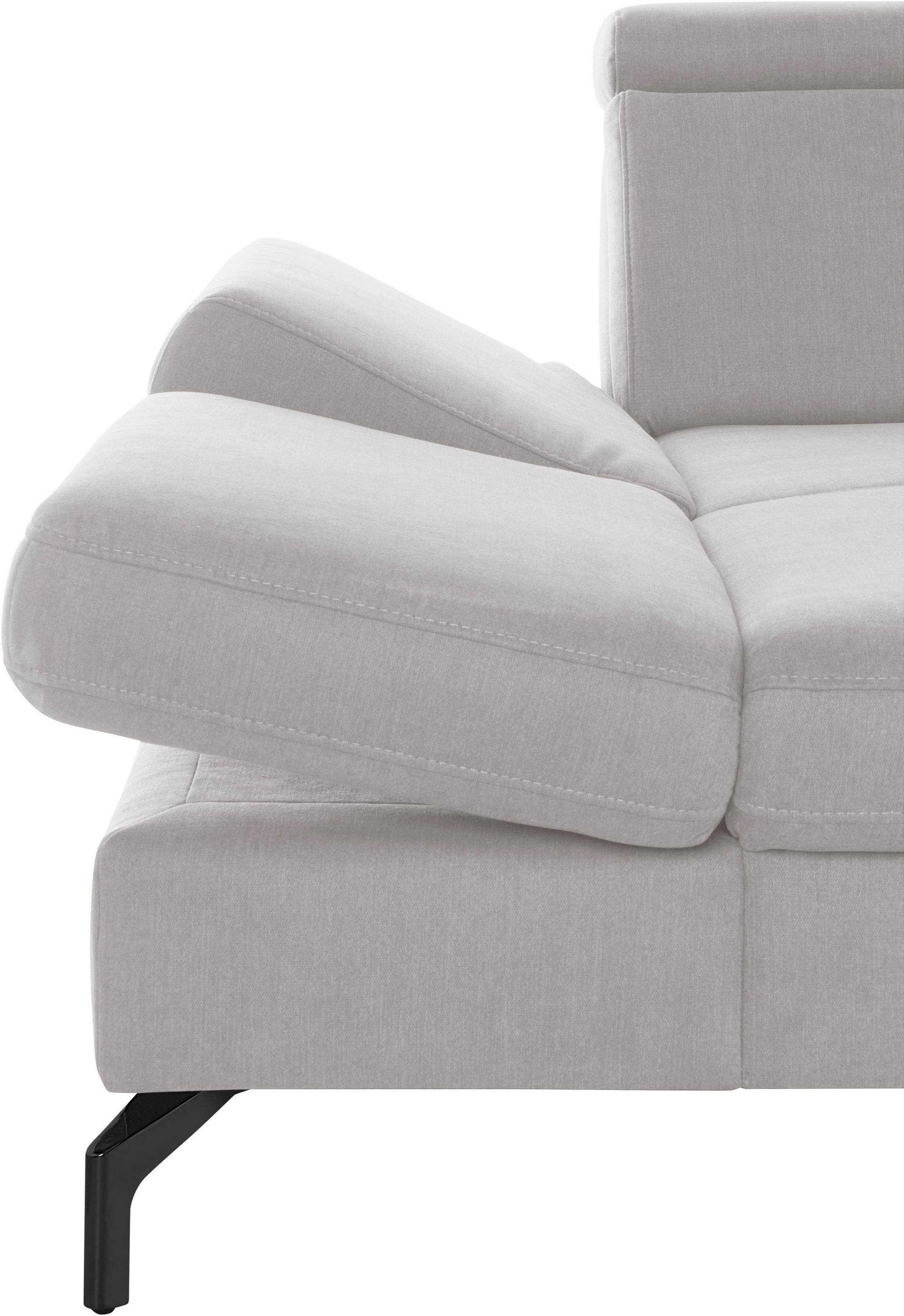sit&more Wohnlandschaft »Brisbane U-Form«, Fußhöhe 15 cm, inklusive Sitztiefen-, Armteil- und Kopfteilverstellung