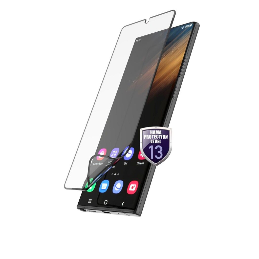 Hama Displayschutzglas »Displayschutz Hiflex für Samsung Galaxy S22 Ultra 5G, Schutzglas«, für Samsung Galaxy S22 Ultra (5G)