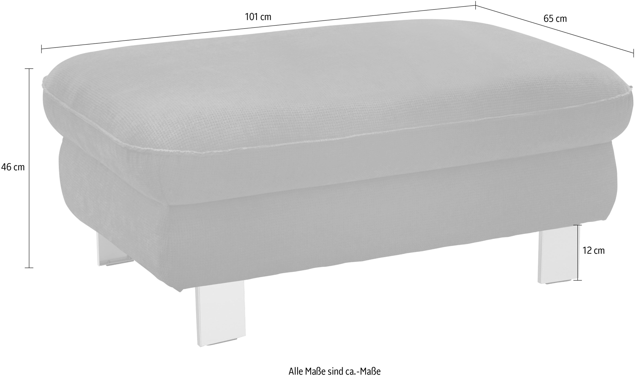 COTTA Polstergarnitur »Driver L-Form«, (Set, 2 tlg.), Set bestehend aus: Ecksofa mit Kopfteilverstellung & Hocker