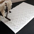DELAVITA Teppich »Annja«, rechteckig, 15 mm Höhe, Rauten-Muster, mit 3D-Optik, einfarbig, Kurzflor, pflegeleicht, idealer Teppich für Wohnzimmer & Schlafzimmer