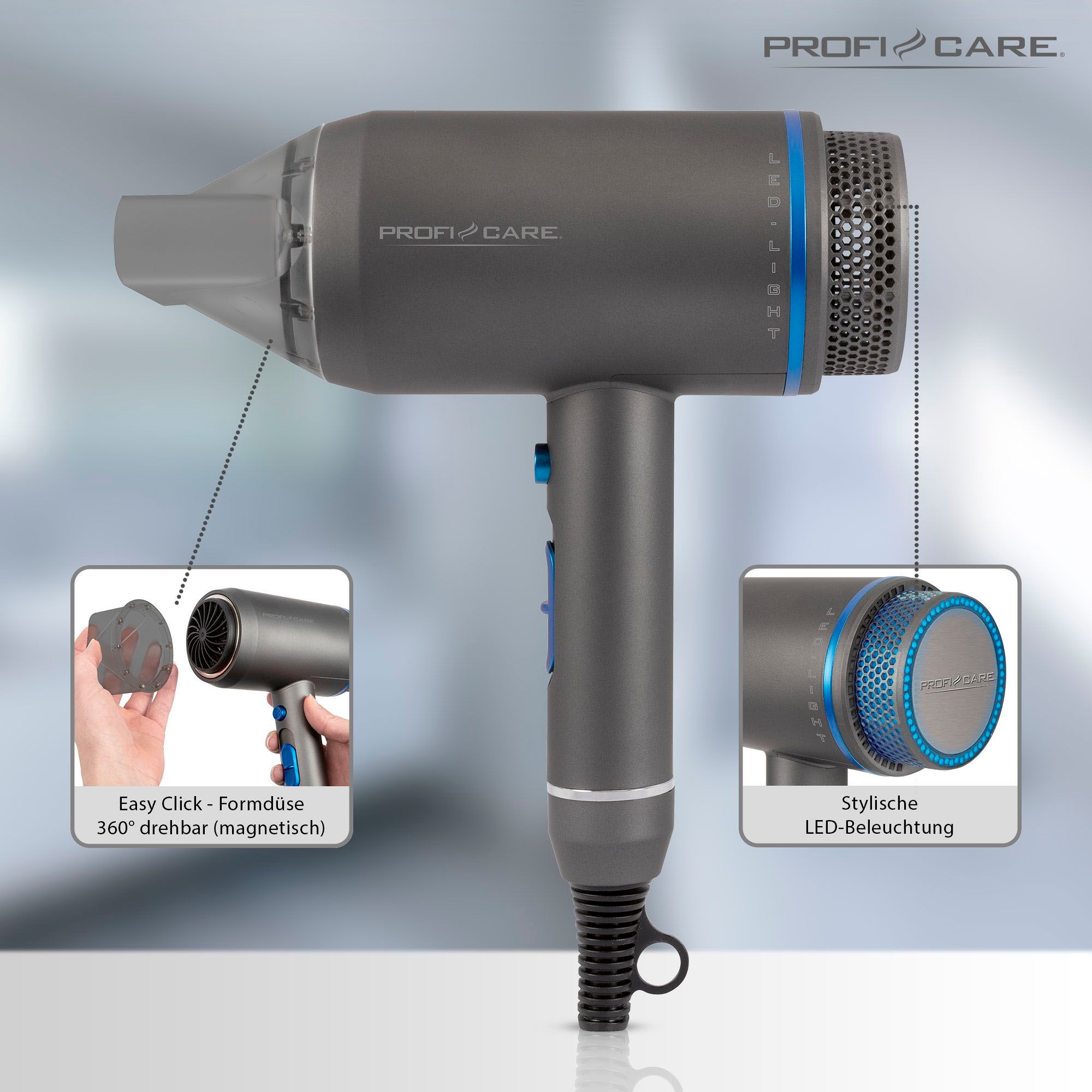 ProfiCare Haartrockner »PC-HT 3082«, 1800 W, LED-Beleuchtung