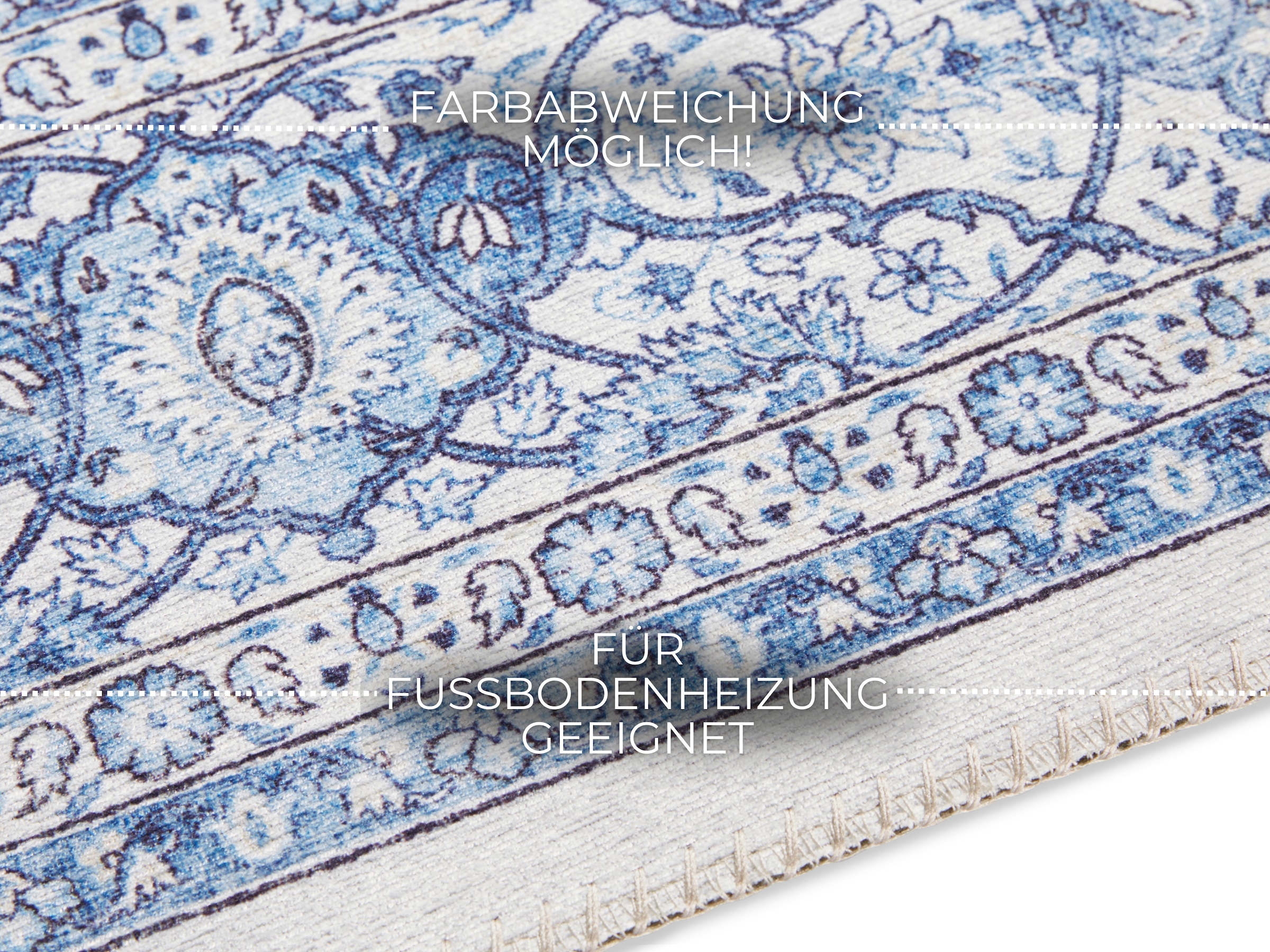 ELLE DECORATION Teppich »Keshan Maschad« rechteckig 5 mm Höhe Orientalisch, Läufer, Kurzflor, Vintage, Wohnzimmer, Schlafzimmer