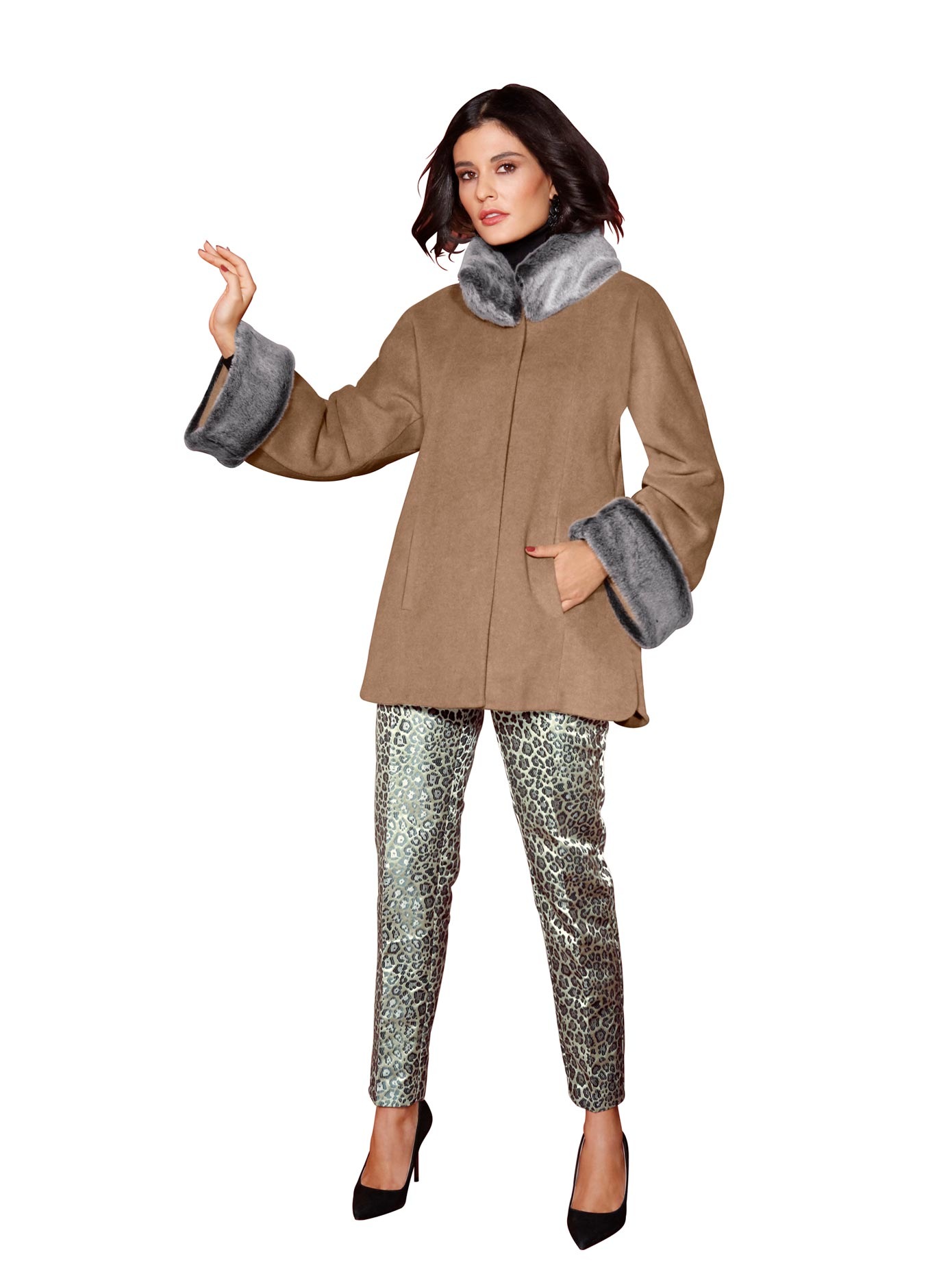 Wolljacke ohne Kapuze
