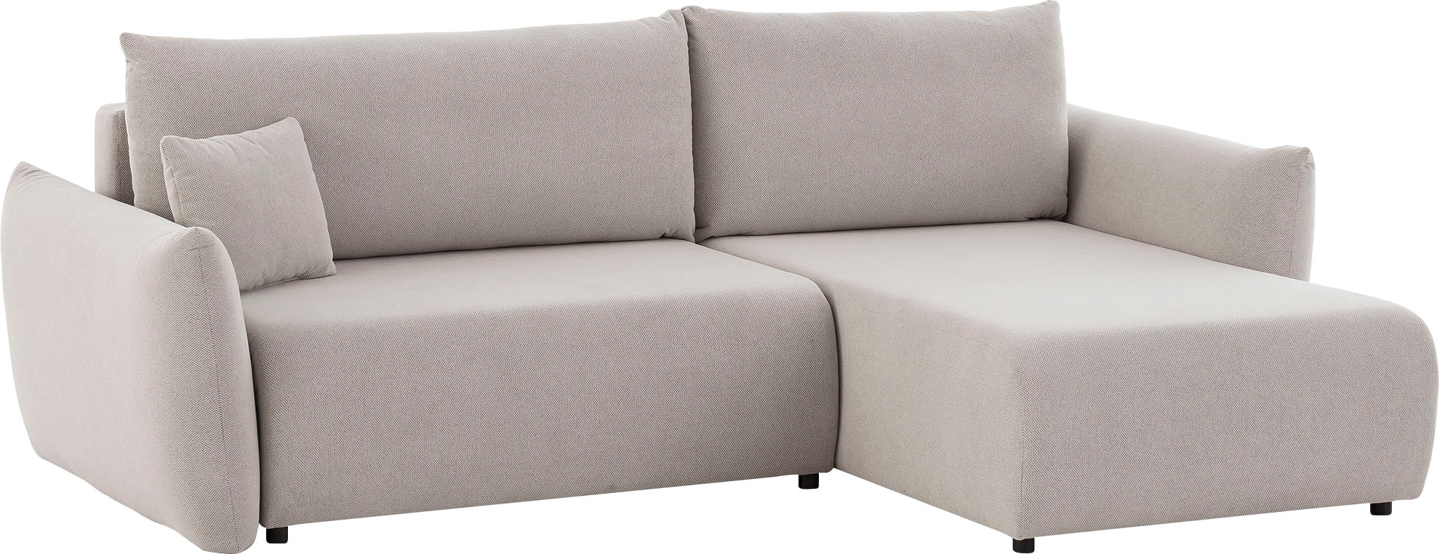 Home affaire Ecksofa »MAVAS Schlafsofa mit Bettkasten, L-Form,« ca.257/127cm (Liegefläche 212/145 cm), Cord, Chenille, Struktur