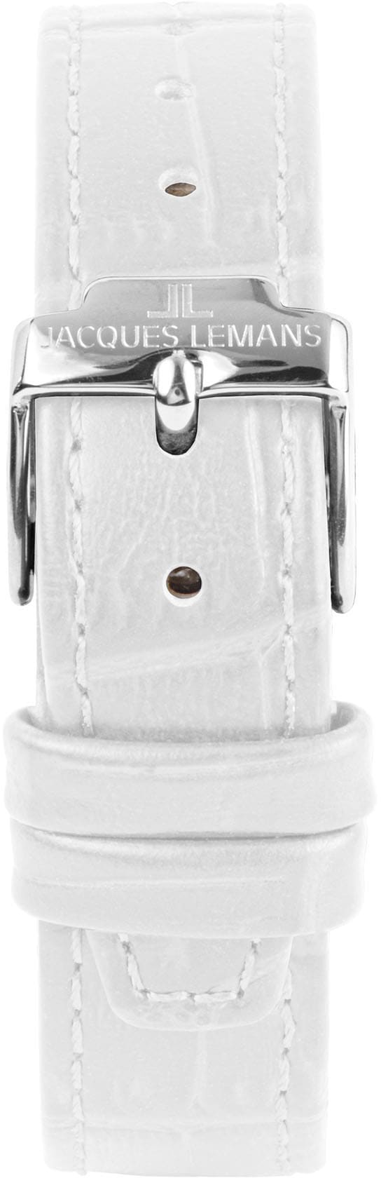 Jacques Lemans Quarzuhr »Torino« Armbanduhr, Damenuhr, Lederarmband, Perlmutt, Tag, Glaskristalle