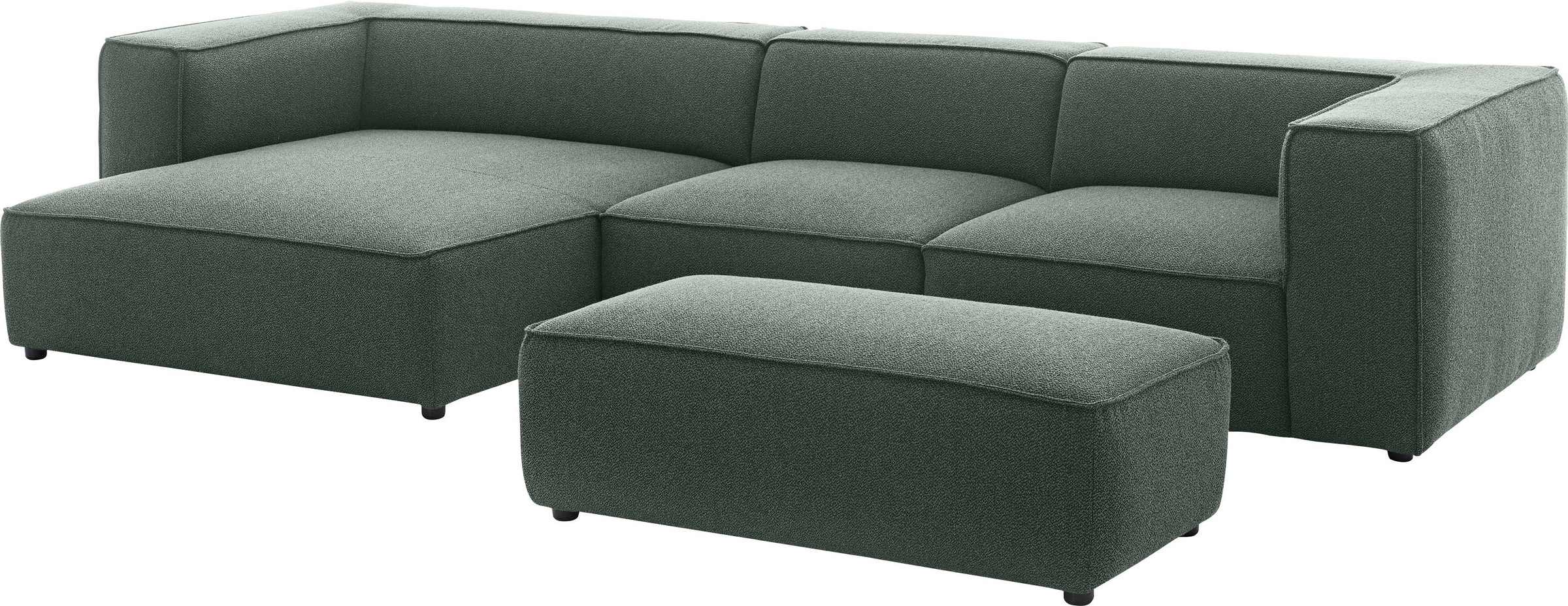 W.SCHILLIG Ecksofa »around-the-block«, mit eleganter Biese, mit Federkern, Breite 341 cm