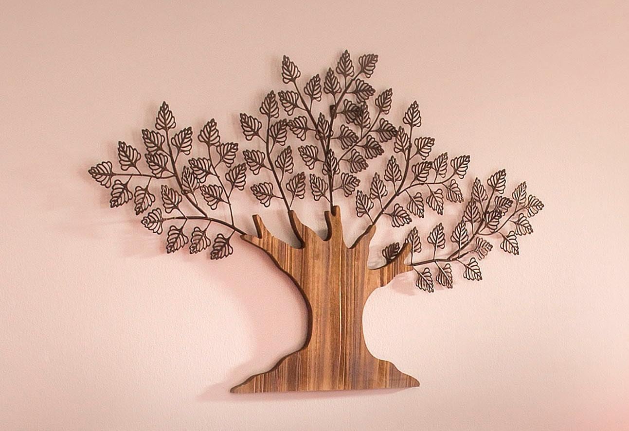 HOFMANN Materialmix und LIVING aus MORE kaufen Wanddekoobjekt bequem AND »Baum«, Holz Metall