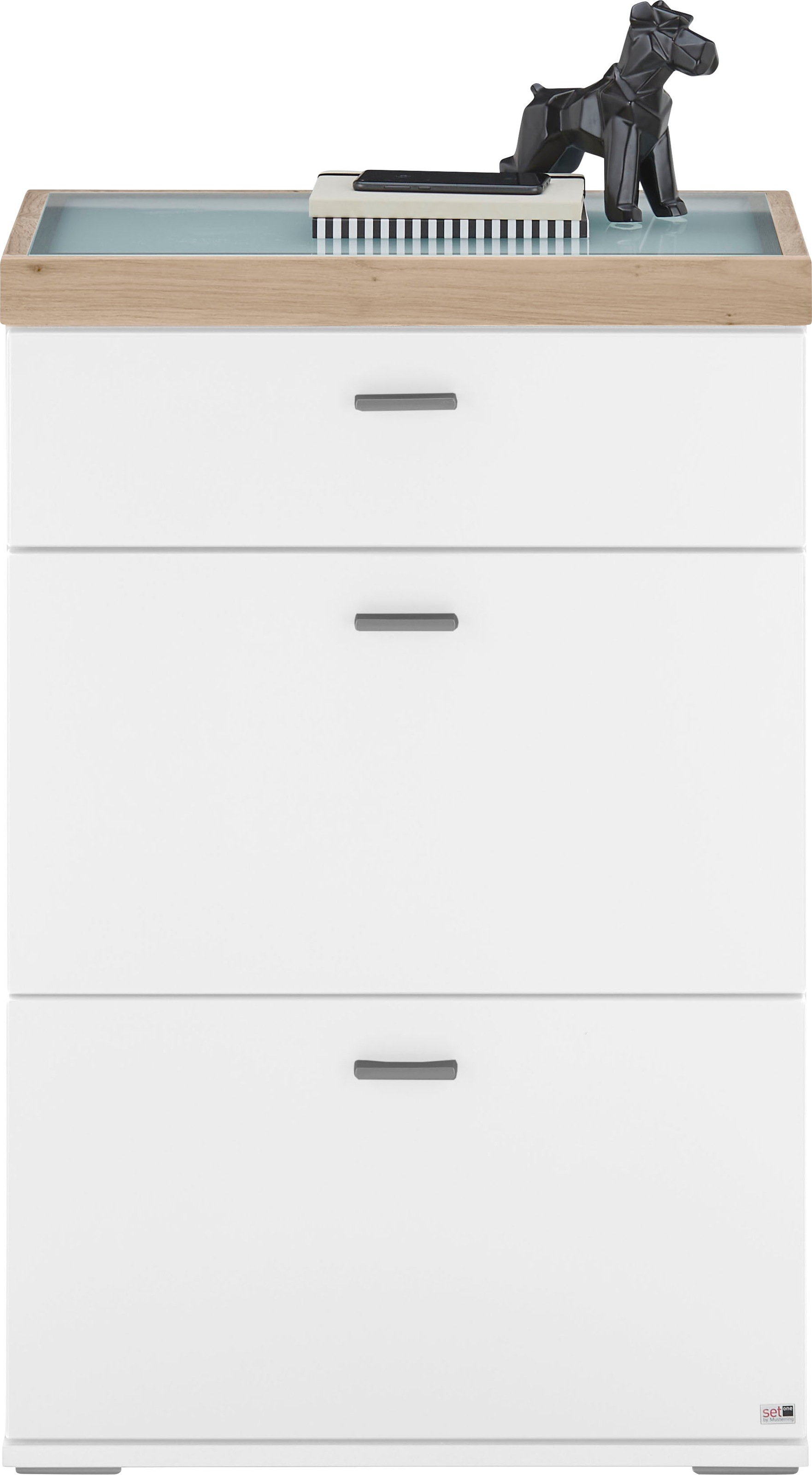 set one by Musterring Sideboard »Lancaster Dielen«, inklusive LED-Beleuchtung, in 2 Farben erhältlich, B 61 x H 104 cm
