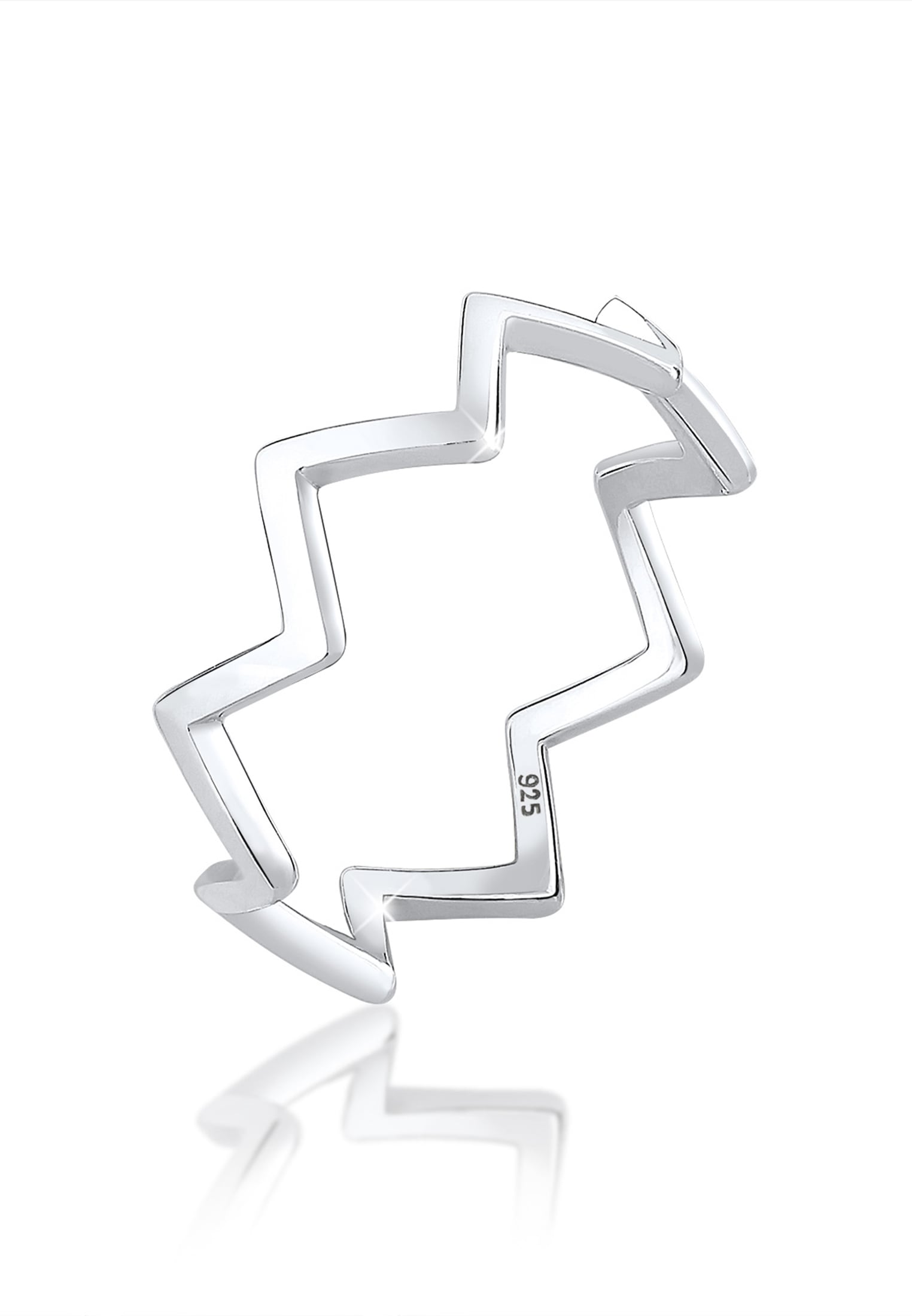 Elli Fingerring »Ring Zick Zack Design 925 Sterling Silber«