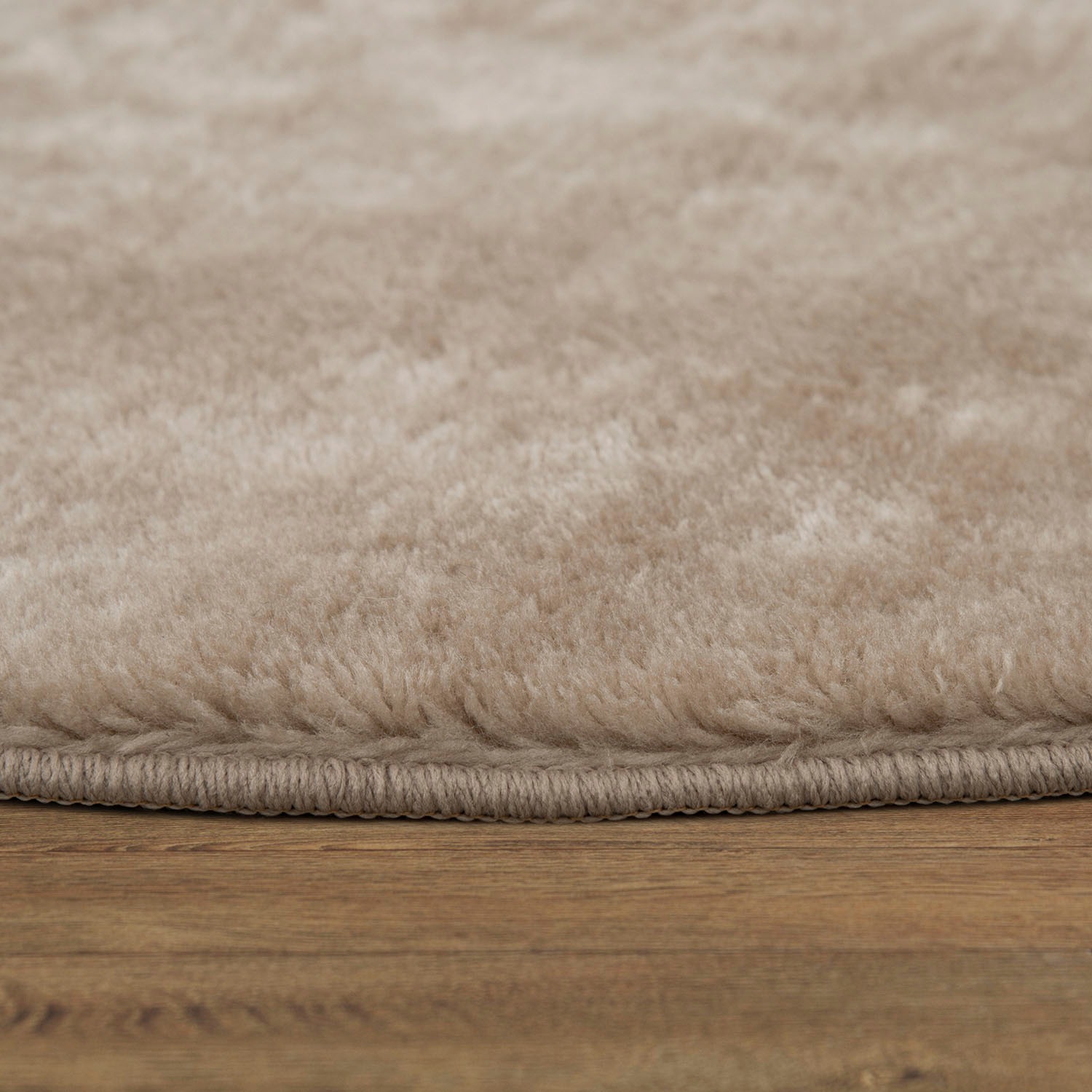 Paco Home Teppich »Cadiz 630«, rund, 14 mm Höhe, Kurzflor, Uni-Farben, besonders weich, waschbar, Wohnzimmer