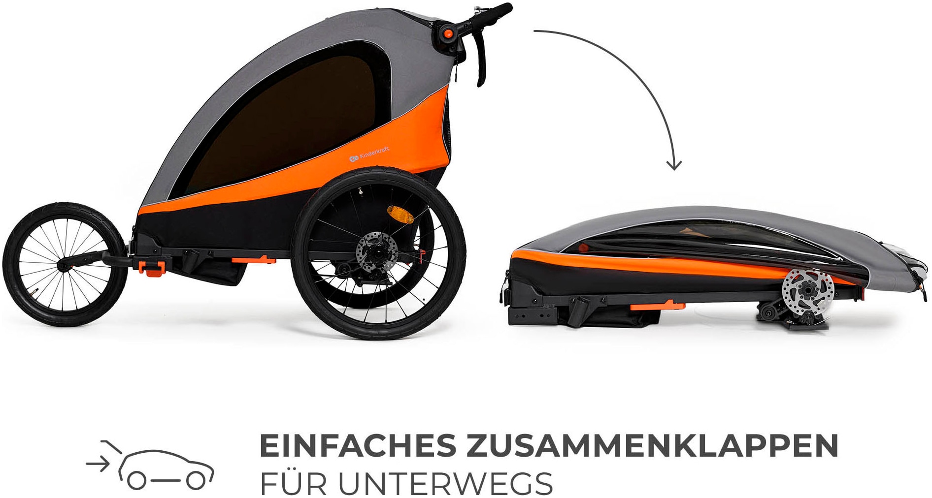Kinderkraft Fahrradkinderanhänger »NAVA«, für 2 Kinder