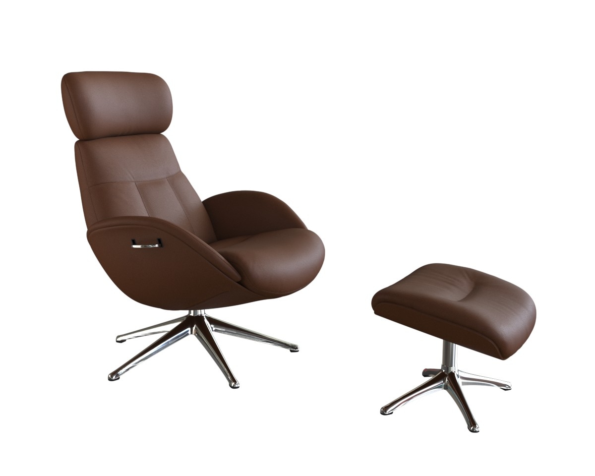 FLEXLUX Relaxsessel »Elegant, Funktionsessel, Polstersessel, Armlehnen-, TV-Fernsehsessel,«, Premium Komfort, Rücken- und Kopfteilverstellung, Drehbar, Fuß Alu