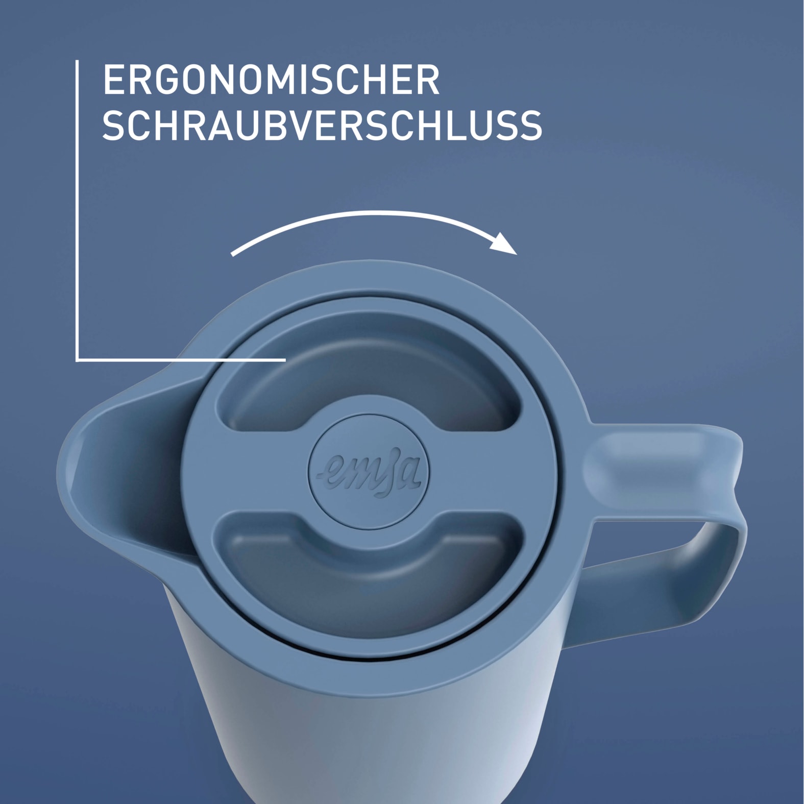 Emsa Isolierkanne »Motiva in modernem Design, 100% auslaufsicher, Made in Germany« 1 l doppelwandiger Glasisolierkolben, bis zu 12h warm/24h kalt,  Quick-Press-Deckel, Einhandbedienung, ergonomischer Schraubdeckel