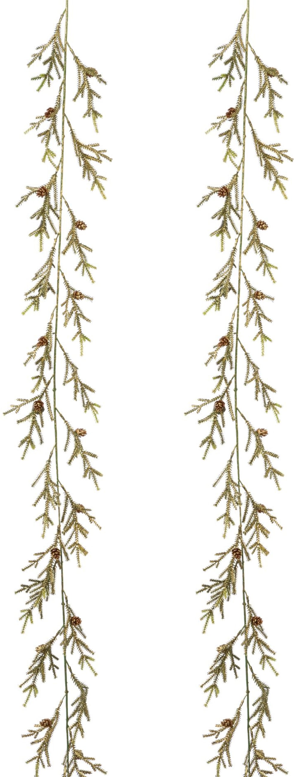 bequem green Winterliche mit cm, 170 Creativ Girlande »Weihnachtsdeko, Länge Kunstpflanze Weihnachtsgirlande«, bestellen Zapfen, 2er-Set