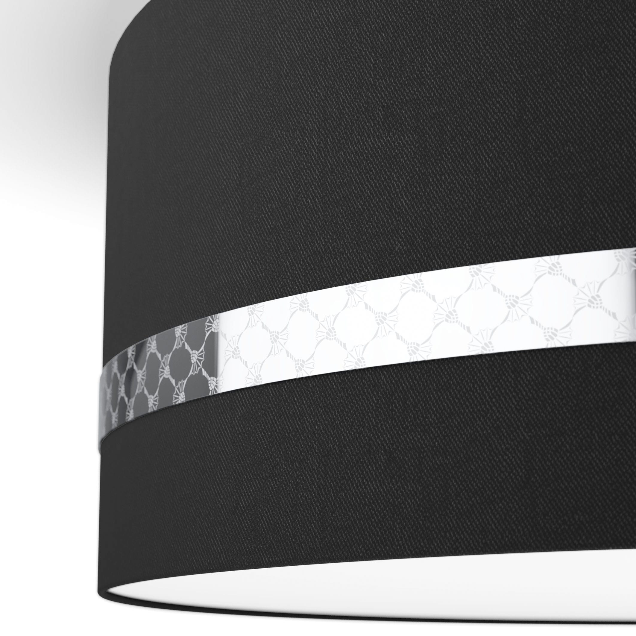 JOOP! Deckenleuchte »ROUND LIGHTS«, Leuchtmittel E27 | ohne Leuchtmittel, mit rundem Textil-Leuchtenschirm und eingelassenem Metall-Dekorband