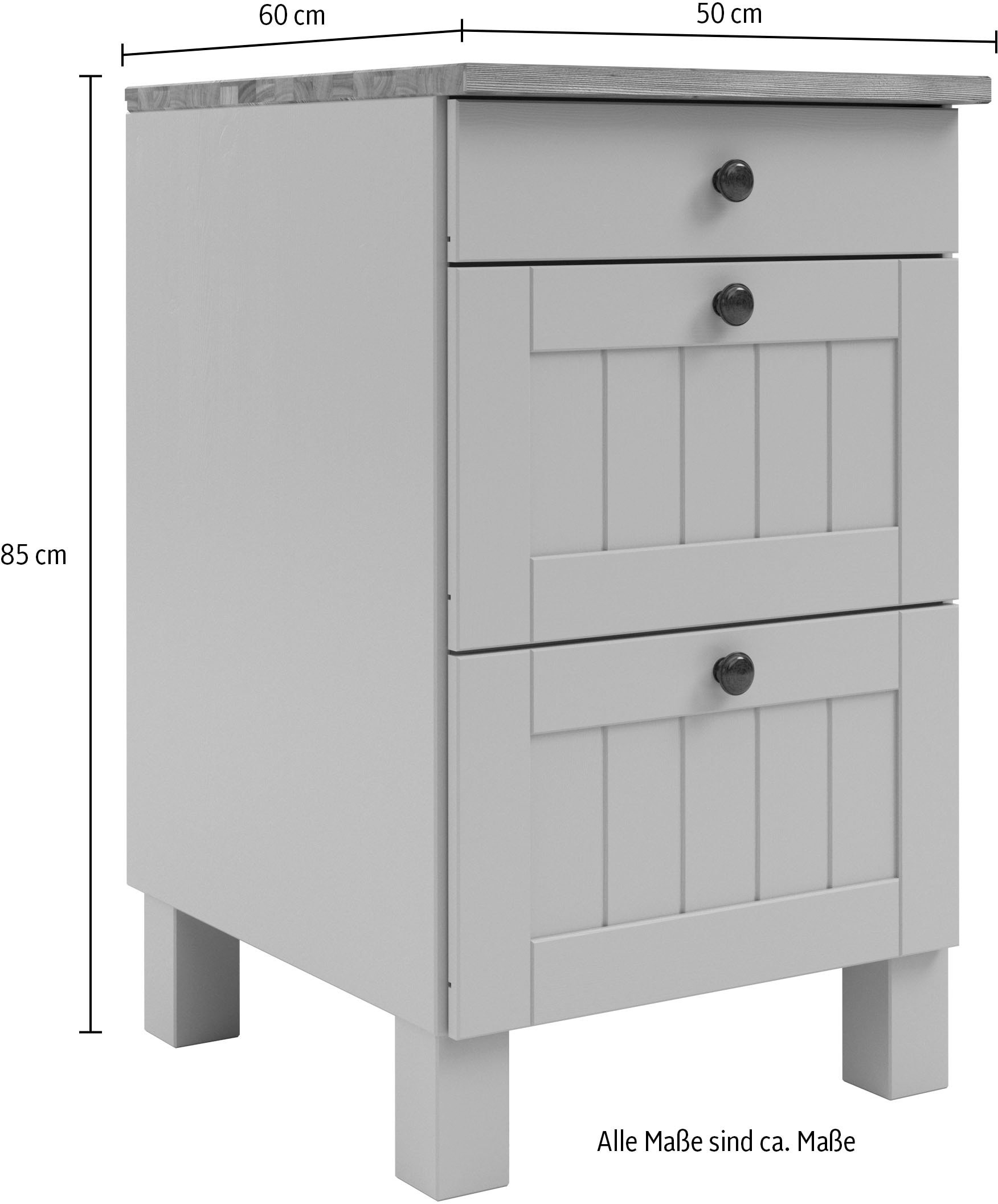 Home affaire Unterschrank »Alby2« Mit Metallgriffen, Breite 50 cm