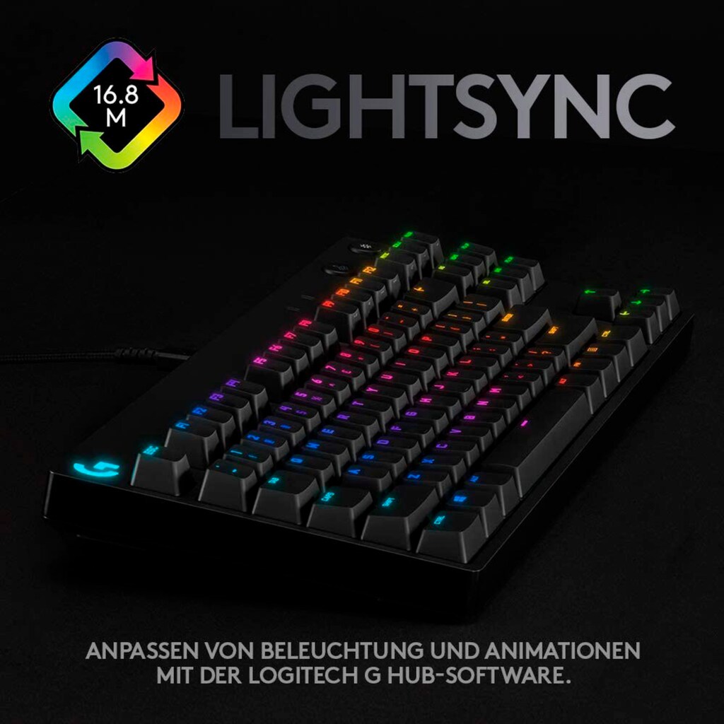 Logitech G Gaming-Tastatur »G PRO Mechanical Gaming Keyboard Clicky«, (Ziffernblock)