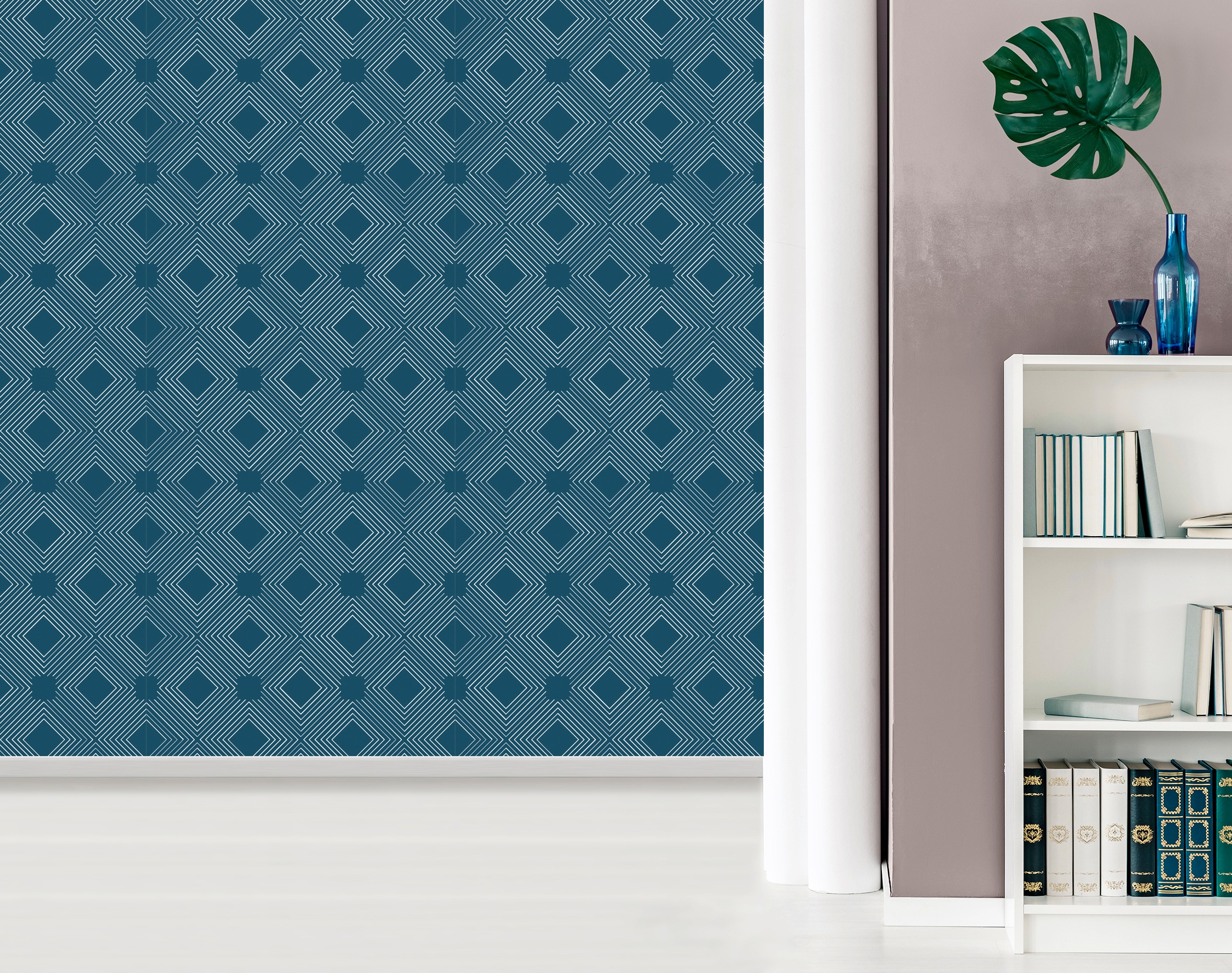 queence Vinyltapete »Erna« Farbverlauf | abstrakt | bedruckt | gemustert glatt 90x250cm, selbstklebend, kinderleichte Anbringung, , Sticker