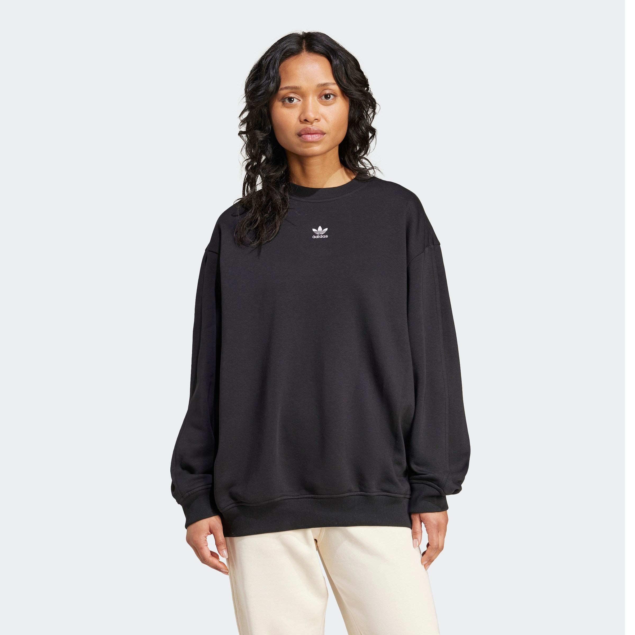 adidas Originals Sweatshirt »ESSENTIALS FLEECE-, RUNDHALSAUSSCHNITT, LANG, OVERSIZED«
