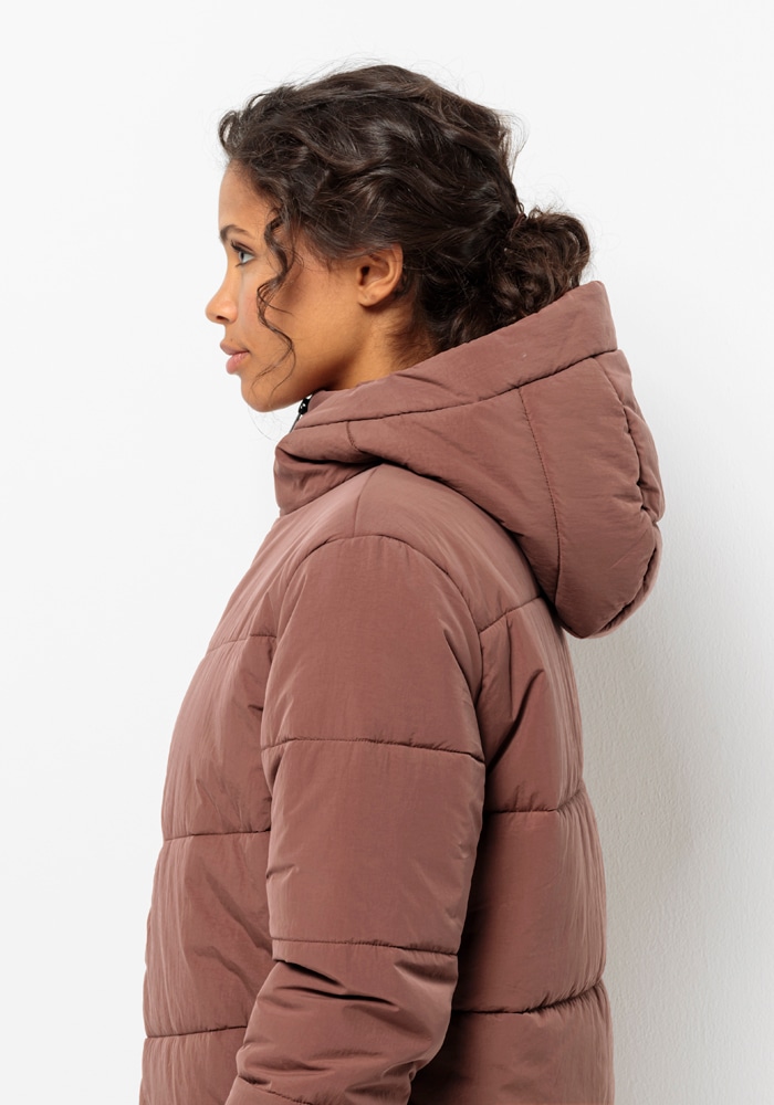 Jack Wolfskin Funktionsjacke »KAROLINGER LONG JKT W«, mit Kapuze