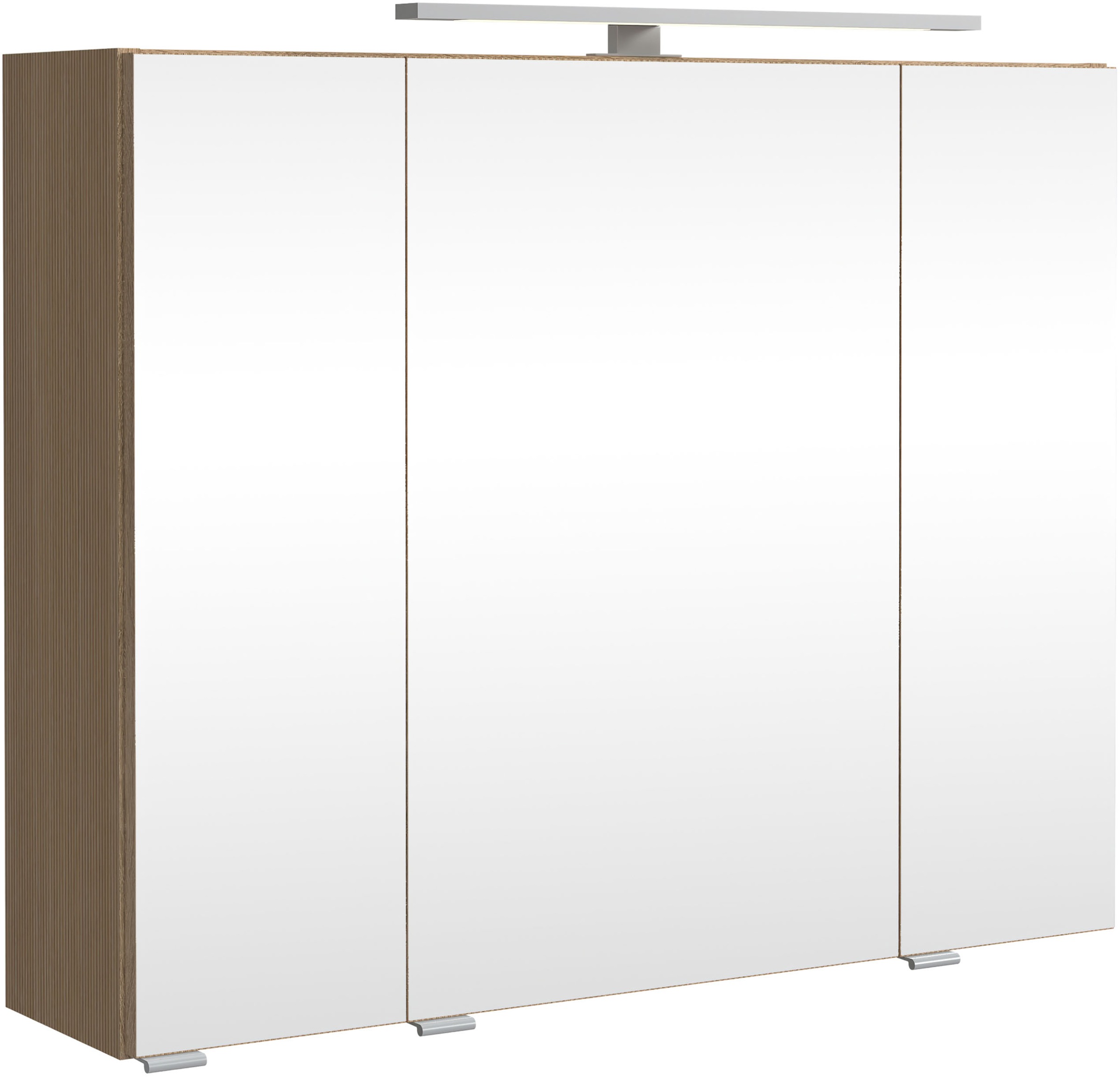 welltime Badmöbel-Set »EIXO, Set aus Spiegelschrank, Waschtisch und Midischrank«, Set 110 cm breit, Badmöbel mit LED-Beleuchtung