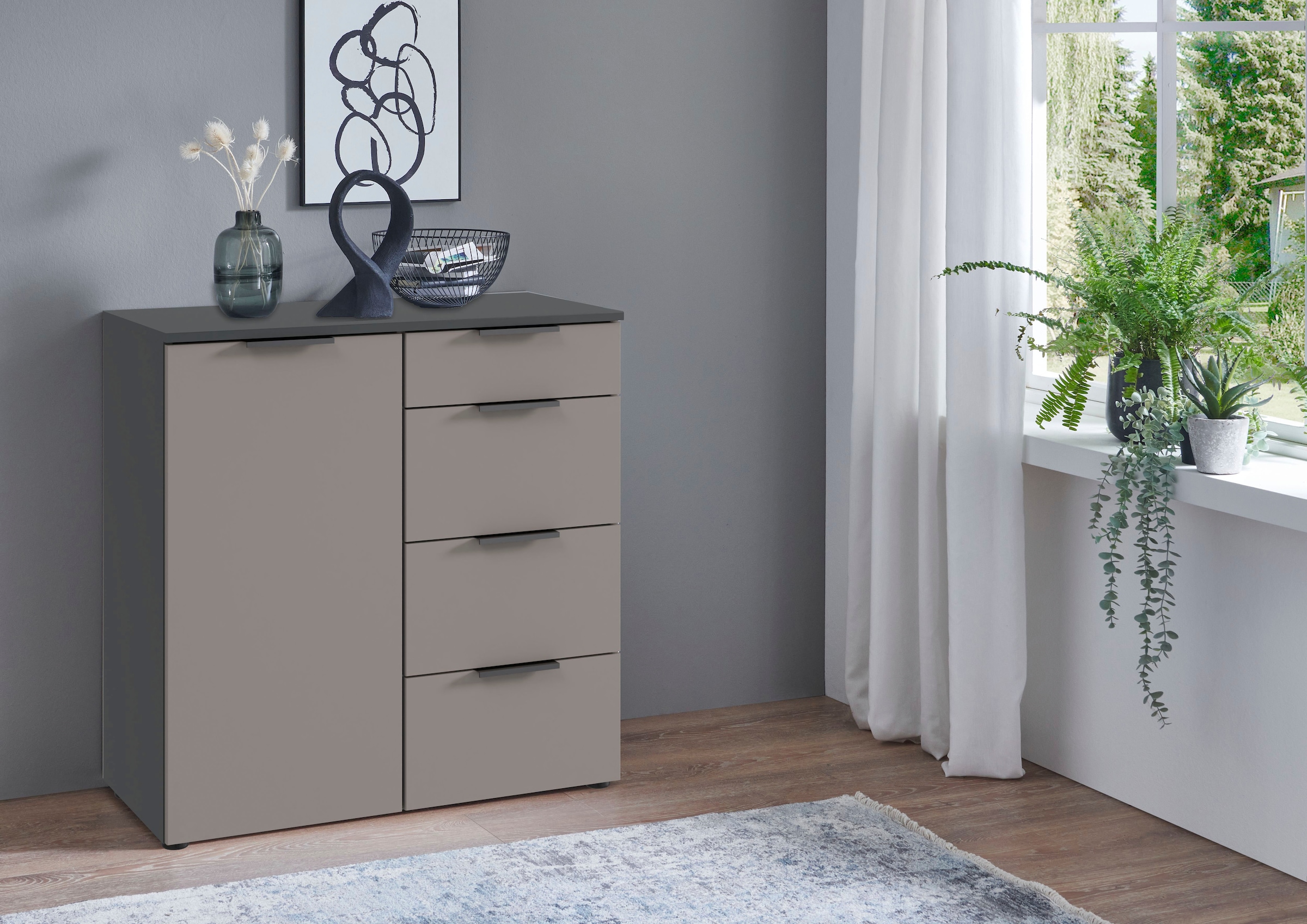 Wimex Kombikommode »Oxford by fresh to go, mit Schubladen, in 2 Größen«, (81 oder 135cm breit, 92cm hoch, 41cm tief), Mit Soft-close Beschlägen, Kommode Made in Germany