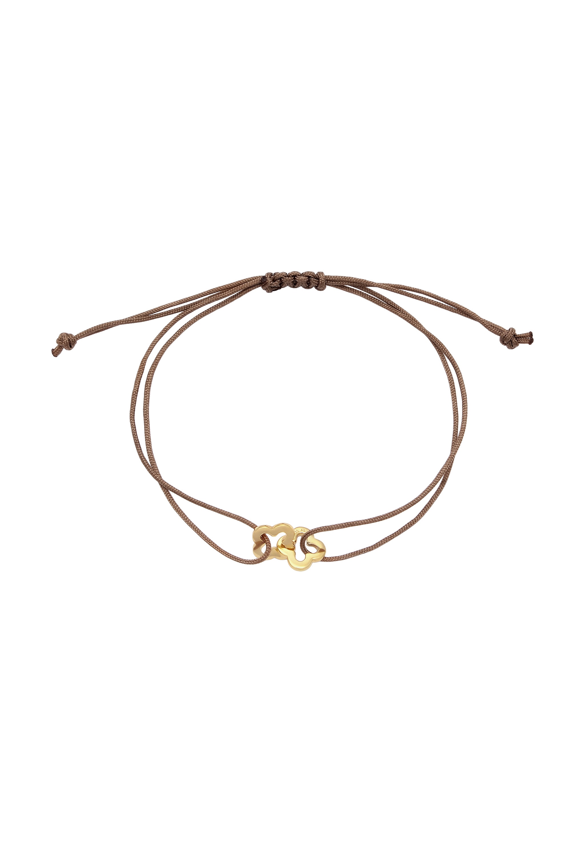 Elli Armkette »Armband Nylonkette Kleeblatt 925 Sterling Silber«