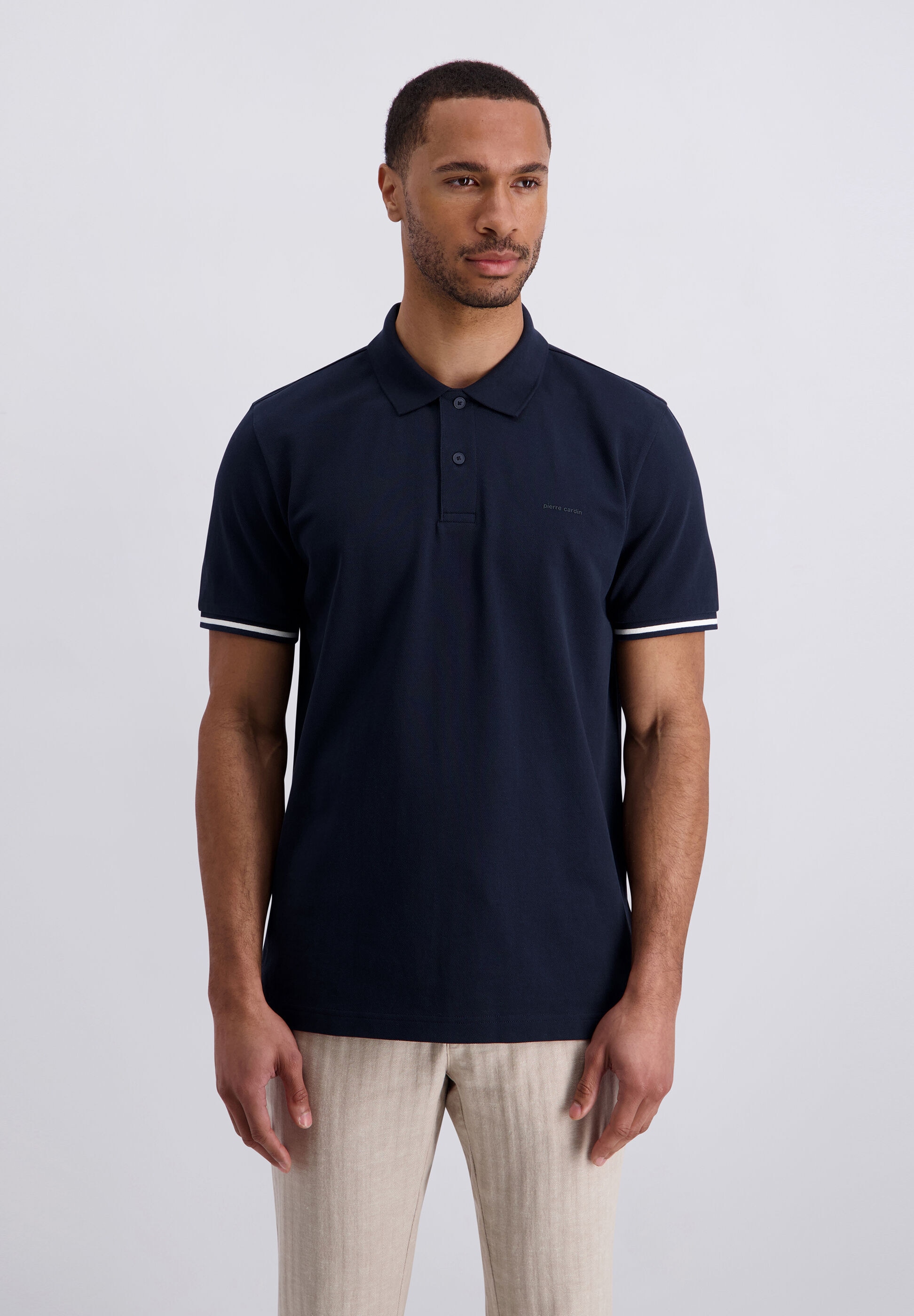 Pierre Cardin T-Shirt »Pierre Cardin Kurzarm-Poloshirts« mit Logo-Stitching