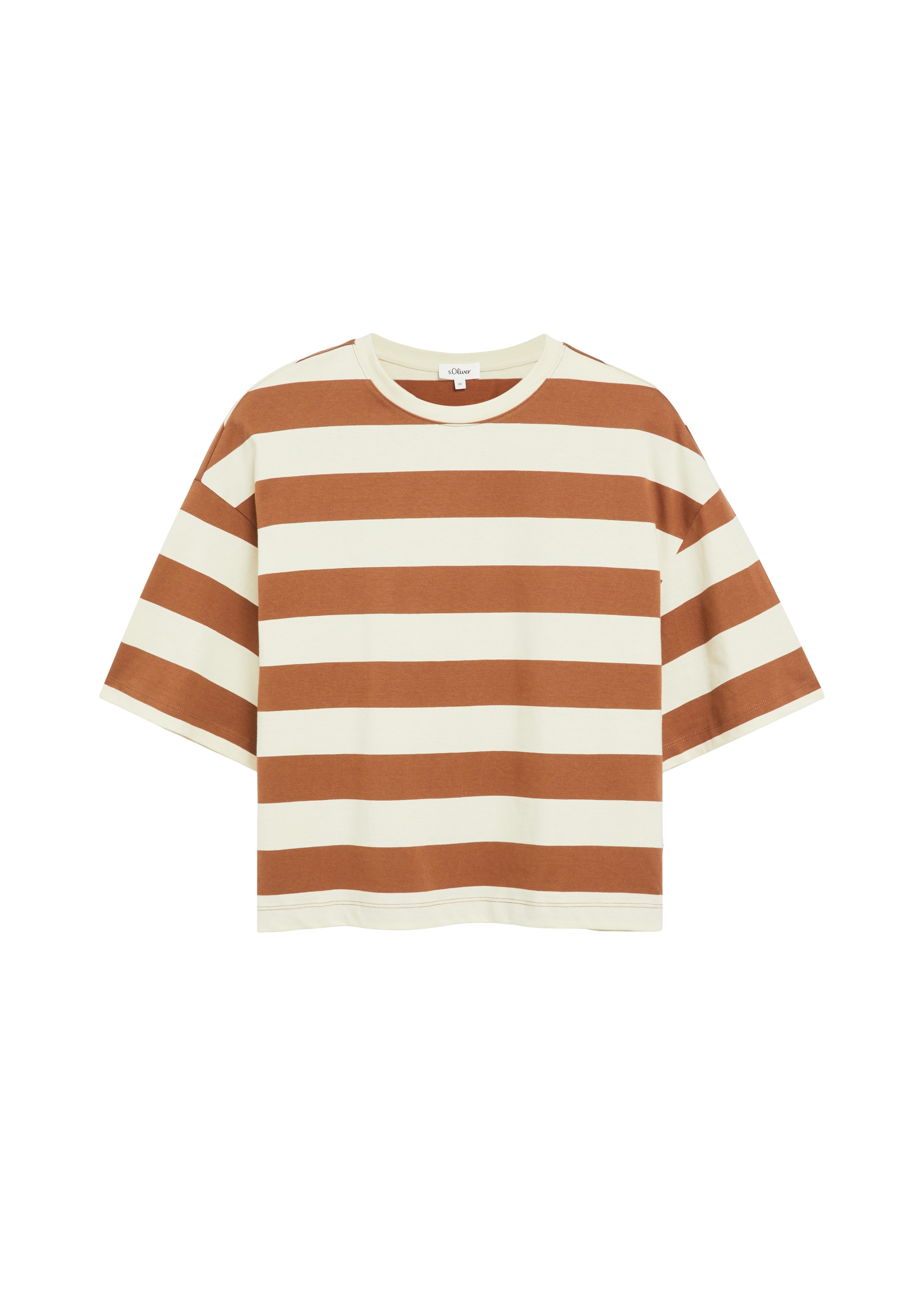 s.Oliver Kurzarmshirt Gestreiftes Sommershirt / Oversize und kurz