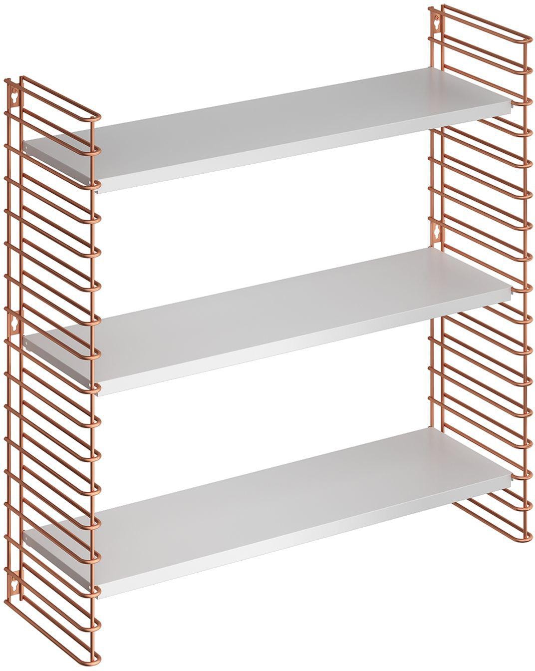 Wandregal »Tomado«, Seitengitter kupferfarben