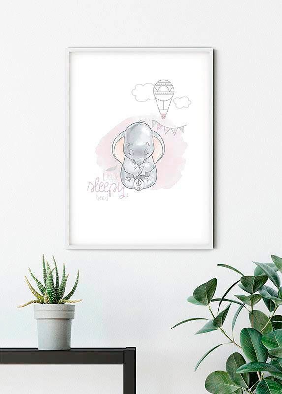 Komar Bild »Dumbo Sleepy«, Disney, (1 St.), Wandbild zur Dekoration im Kinderzimmer - ohne Rahmen