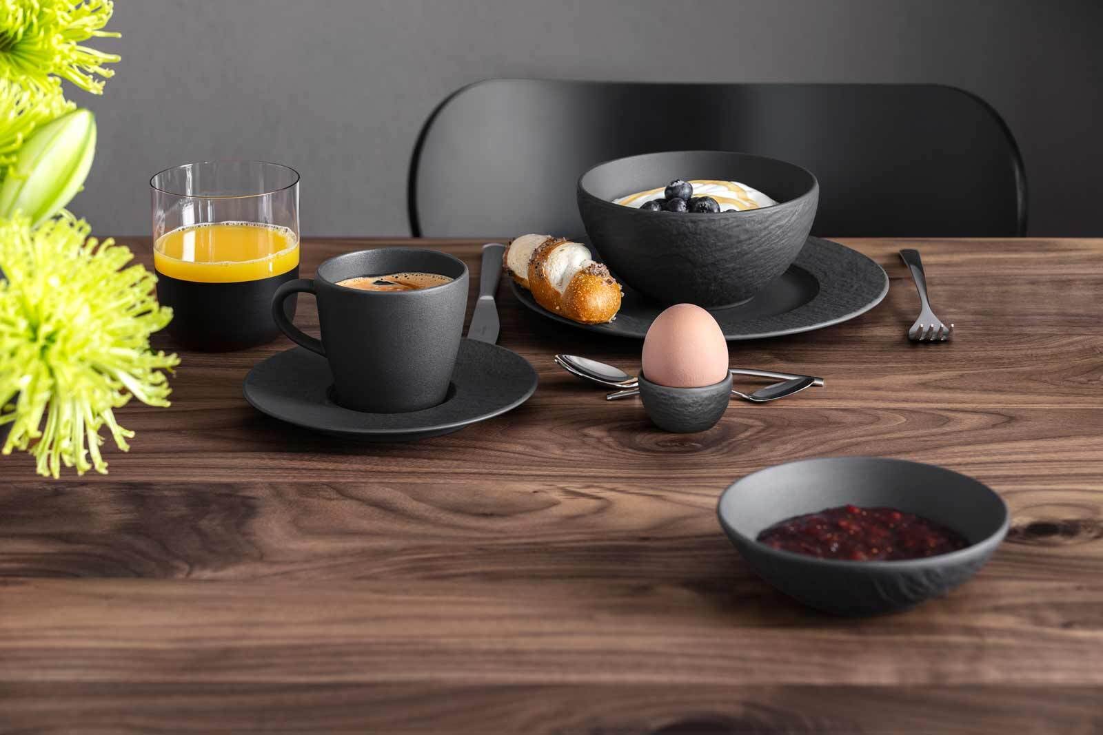 Villeroy & Boch Eierbecher »Eierbecher Manufacture Rock ø 4,8 cm 6er Set schwarz«