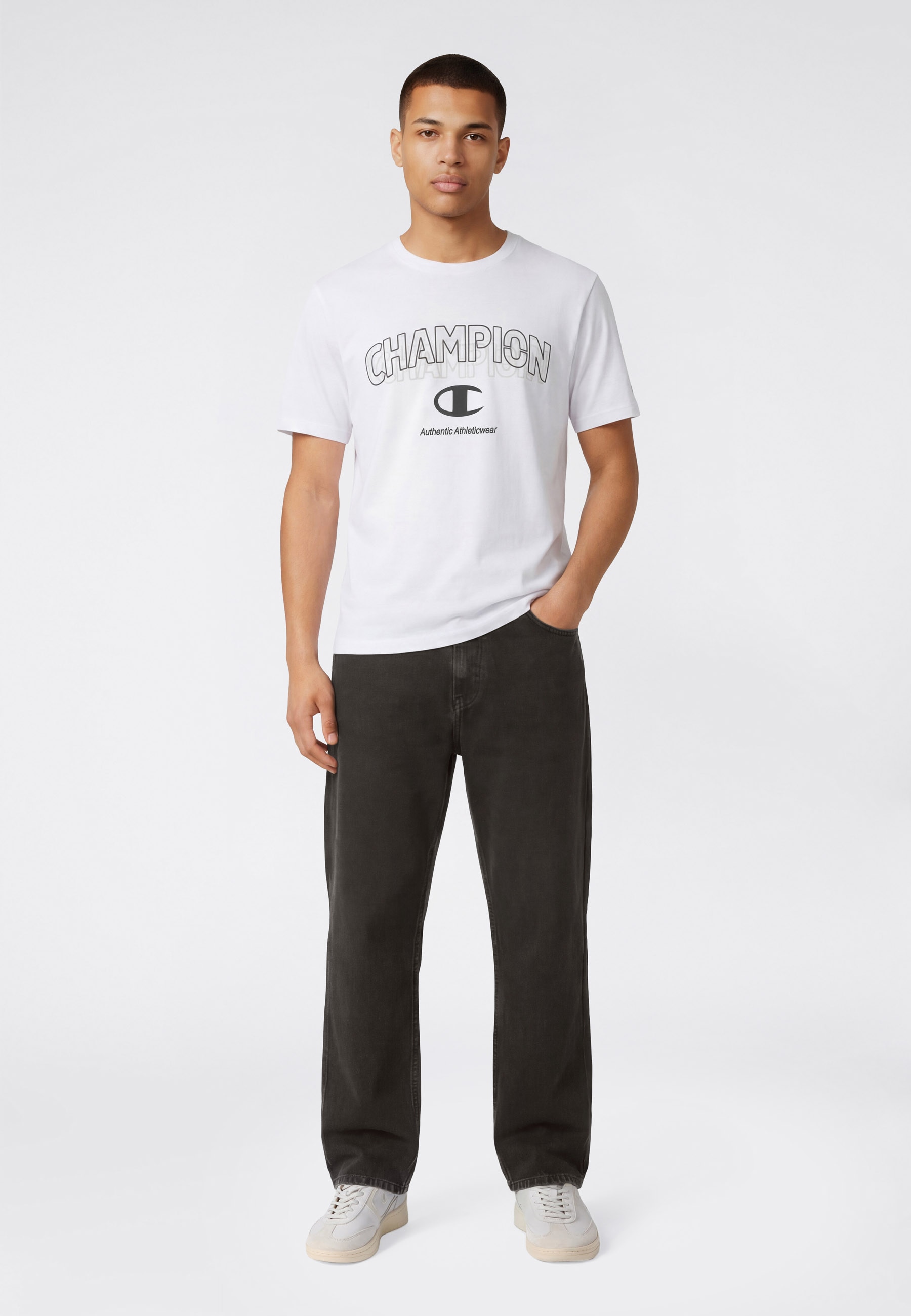 Champion T-Shirt »Graphic Tee« 1 tlg. sportliche Passform, Kurzarm, Rundhalsausschnitt