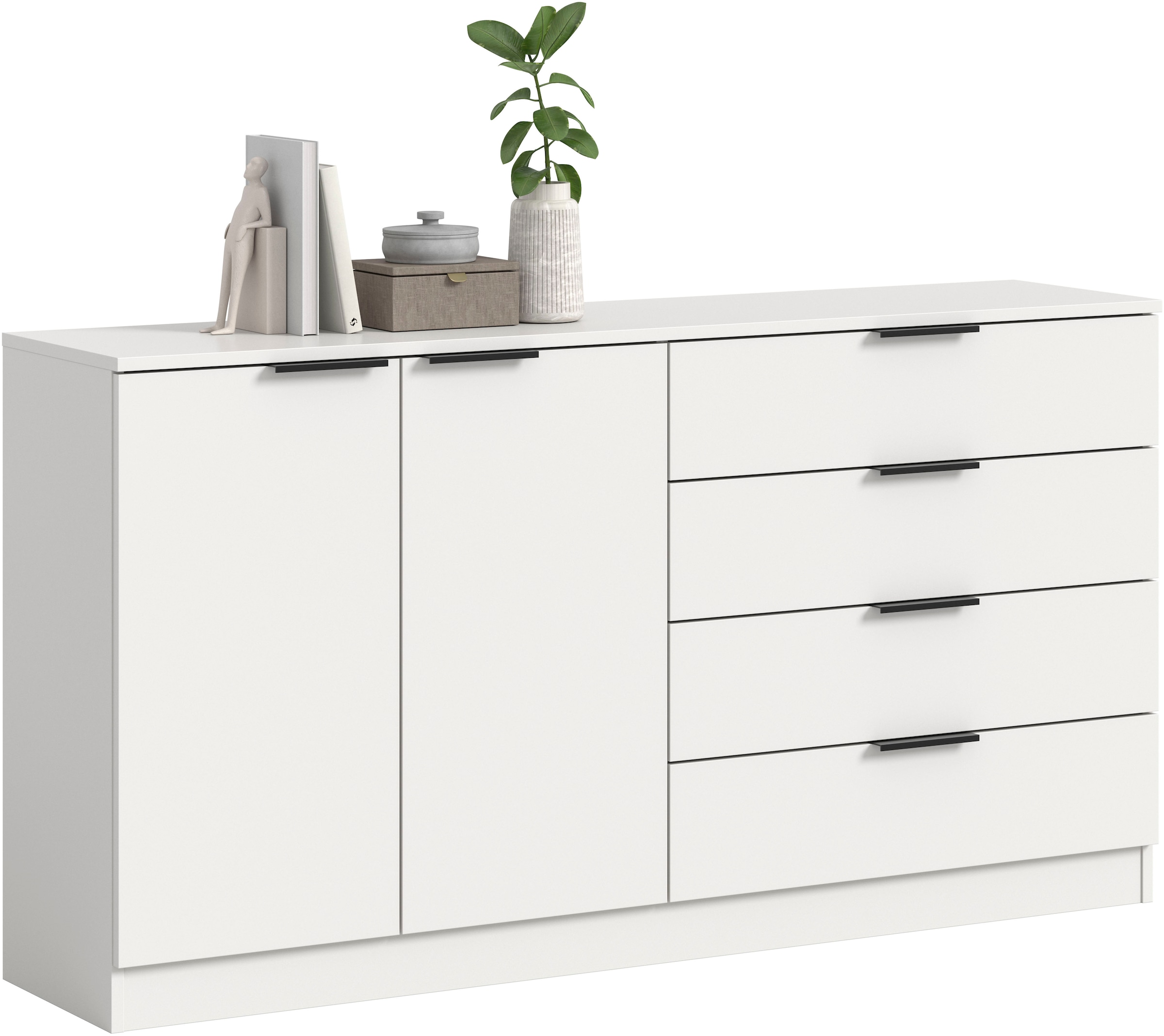 Home affaire Sideboard »SKARDE, Breite 148 cm, 4 Schubkästen, 2 Türen, viel Stauraum« in verschiedenen Farben und Breiten erhältlich, individuell einsetzbar,  Kommode, Anrichte, Schubkastenkommode, Schuhschrank, Schrank