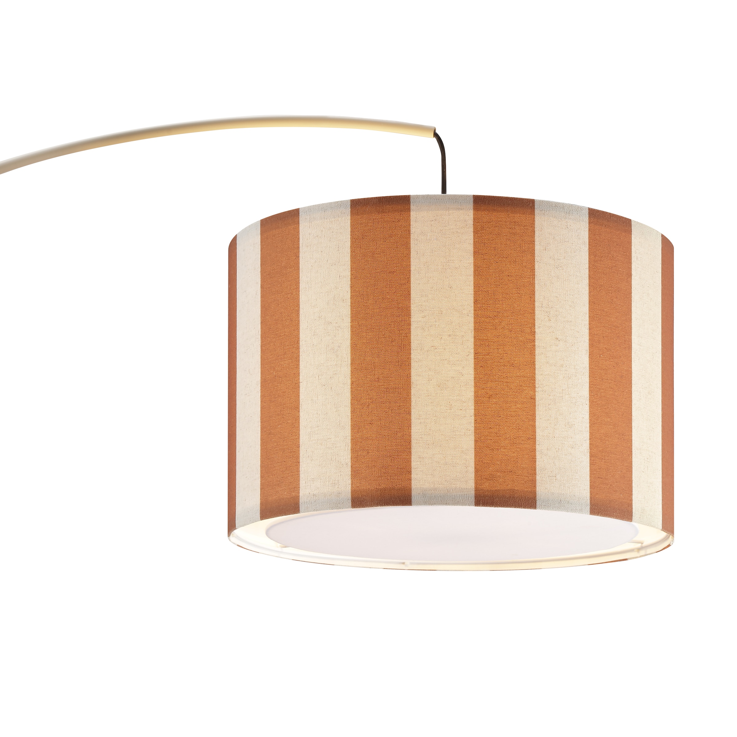 OTTO home Stehlampe »Stellan« E27 1 Stk. Bogenlampe Textilschirm Stoff Ø 36cm, E27, Fußschalter, Bogenleuchte