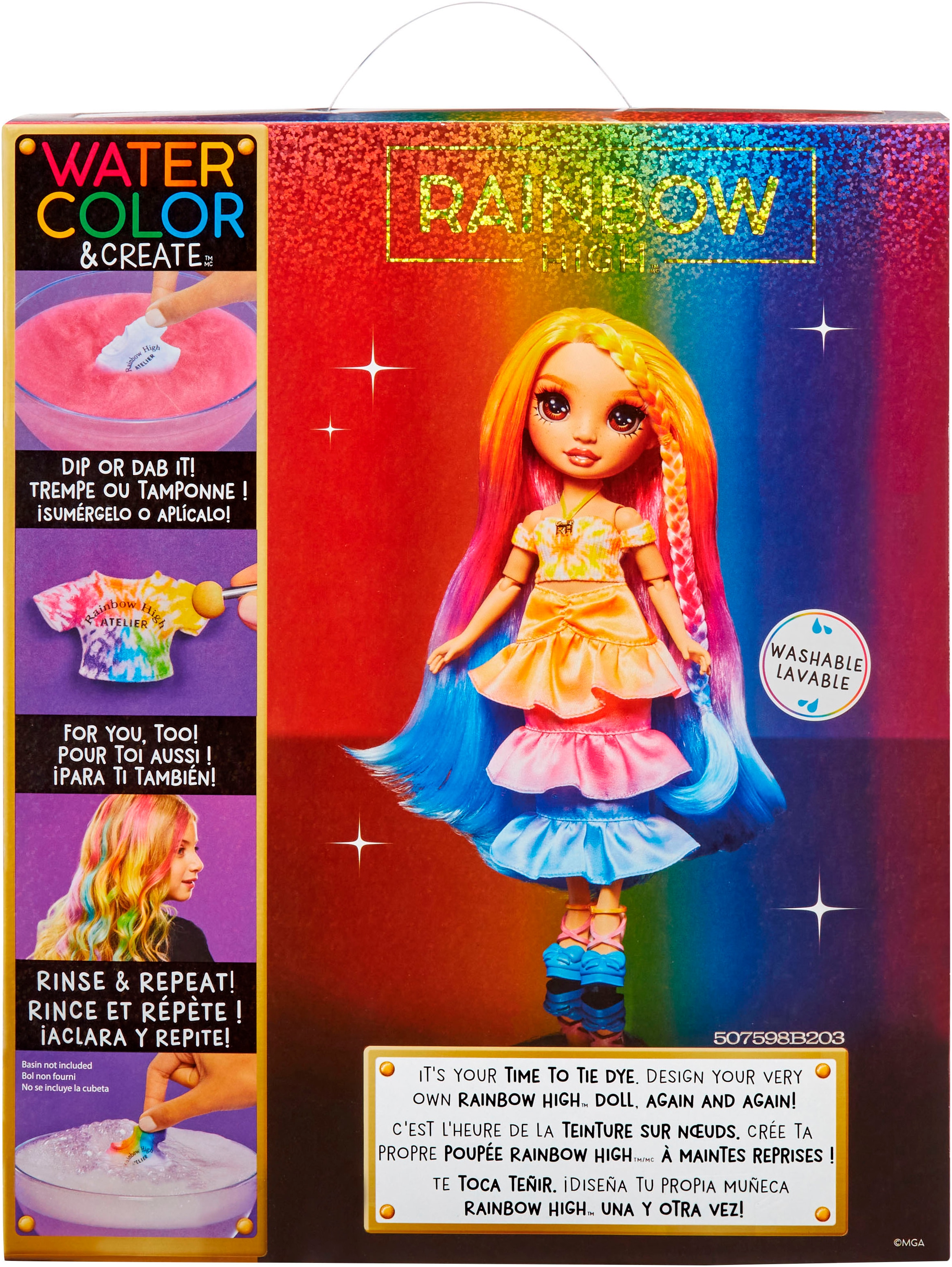 RAINBOW HIGH Anziehpuppe »Rainbow High WaterColor & Create NEW Theme Dolls - brown eyes«