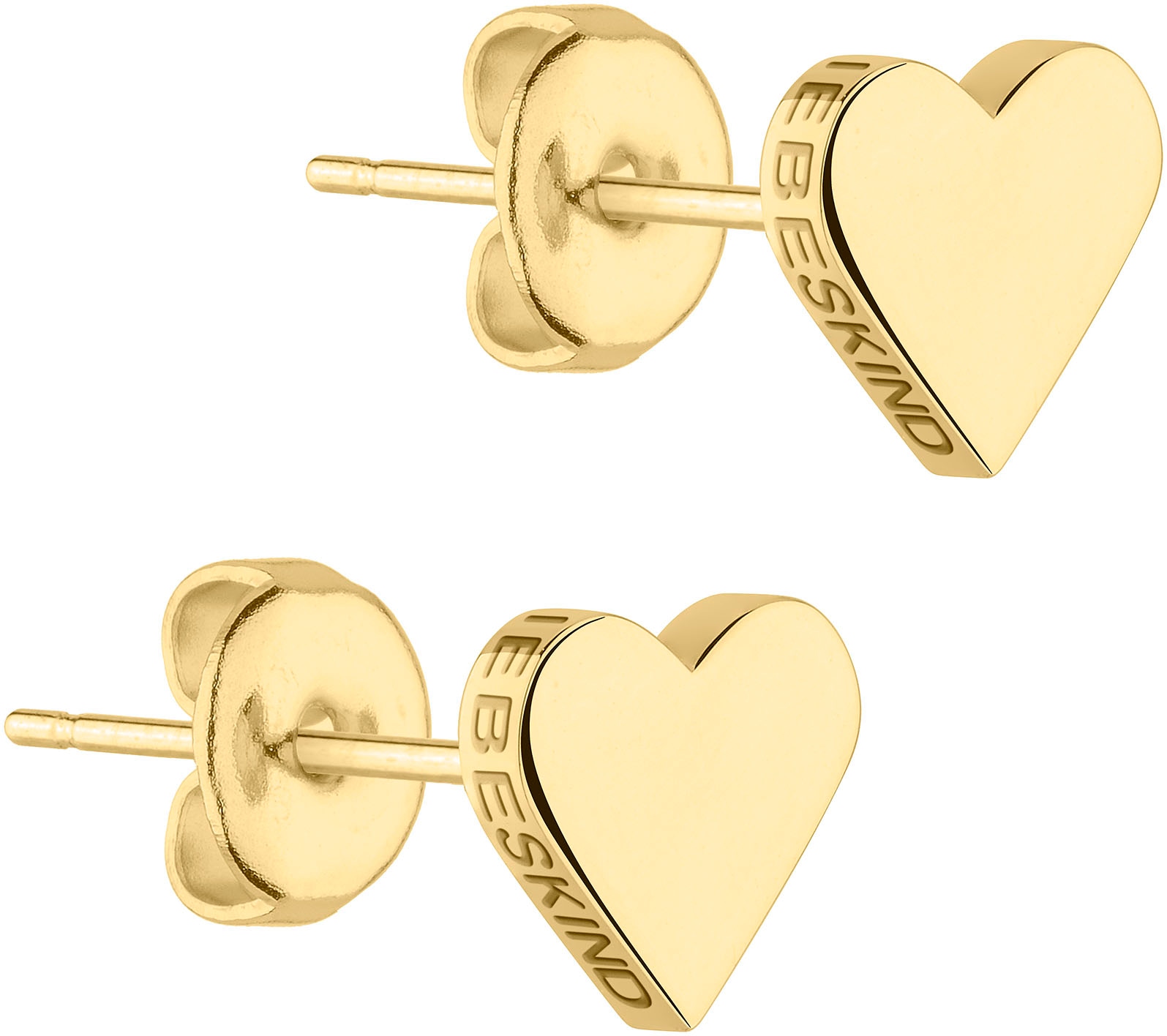 Paar Ohrstecker »Schmuck Geschenk Edelstahl Ohrringe Herz, LJ-0500-E-08, LJ-0501-E-08«