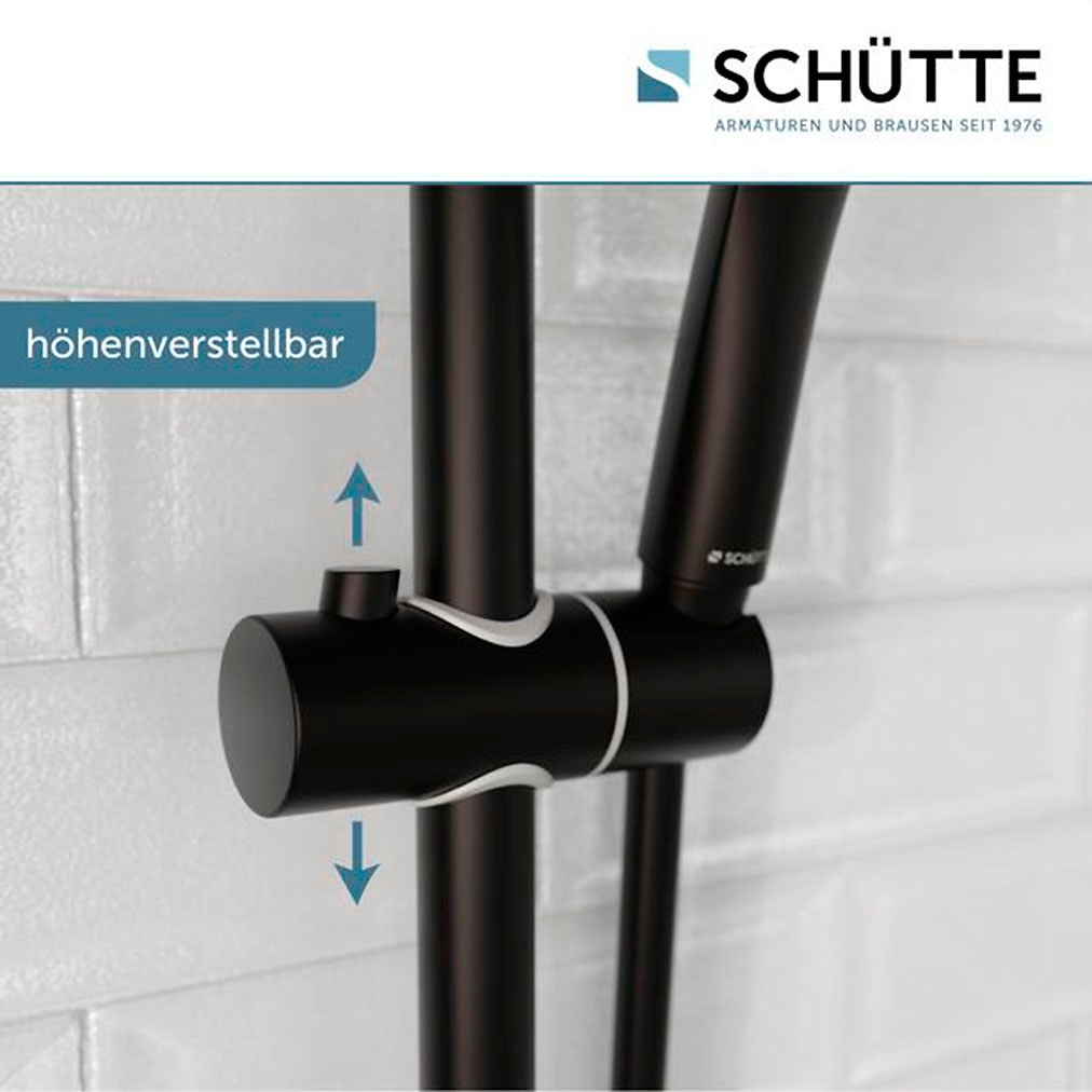 Schütte Brausegarnitur »RAVEN«, Regendusche, mit Schlauch und Halterung, Wellness-Duschkopf