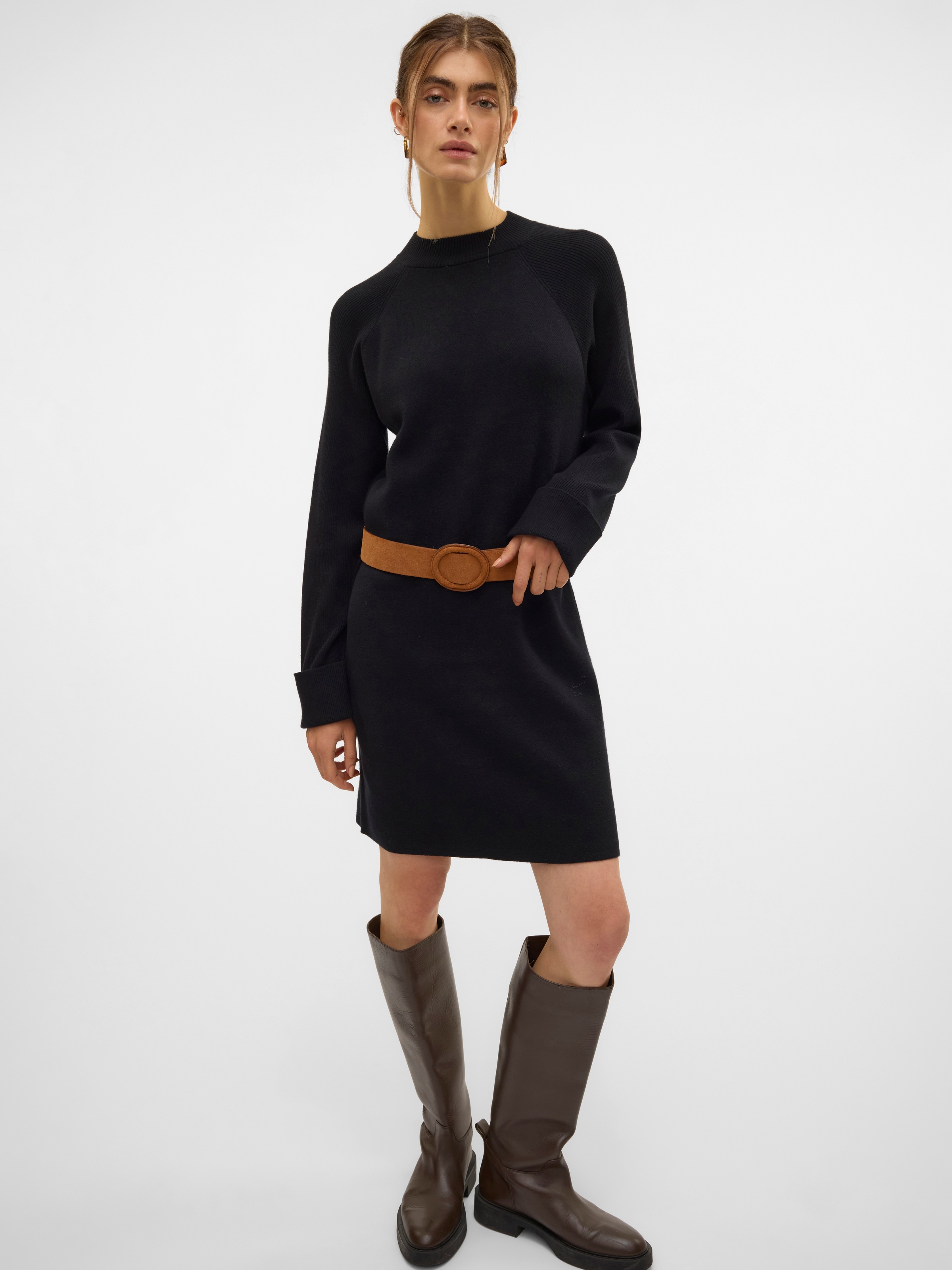 Vero Moda Strickkleid »VMGOLD MIX LS HIGHNECK ABK DRESS GA«