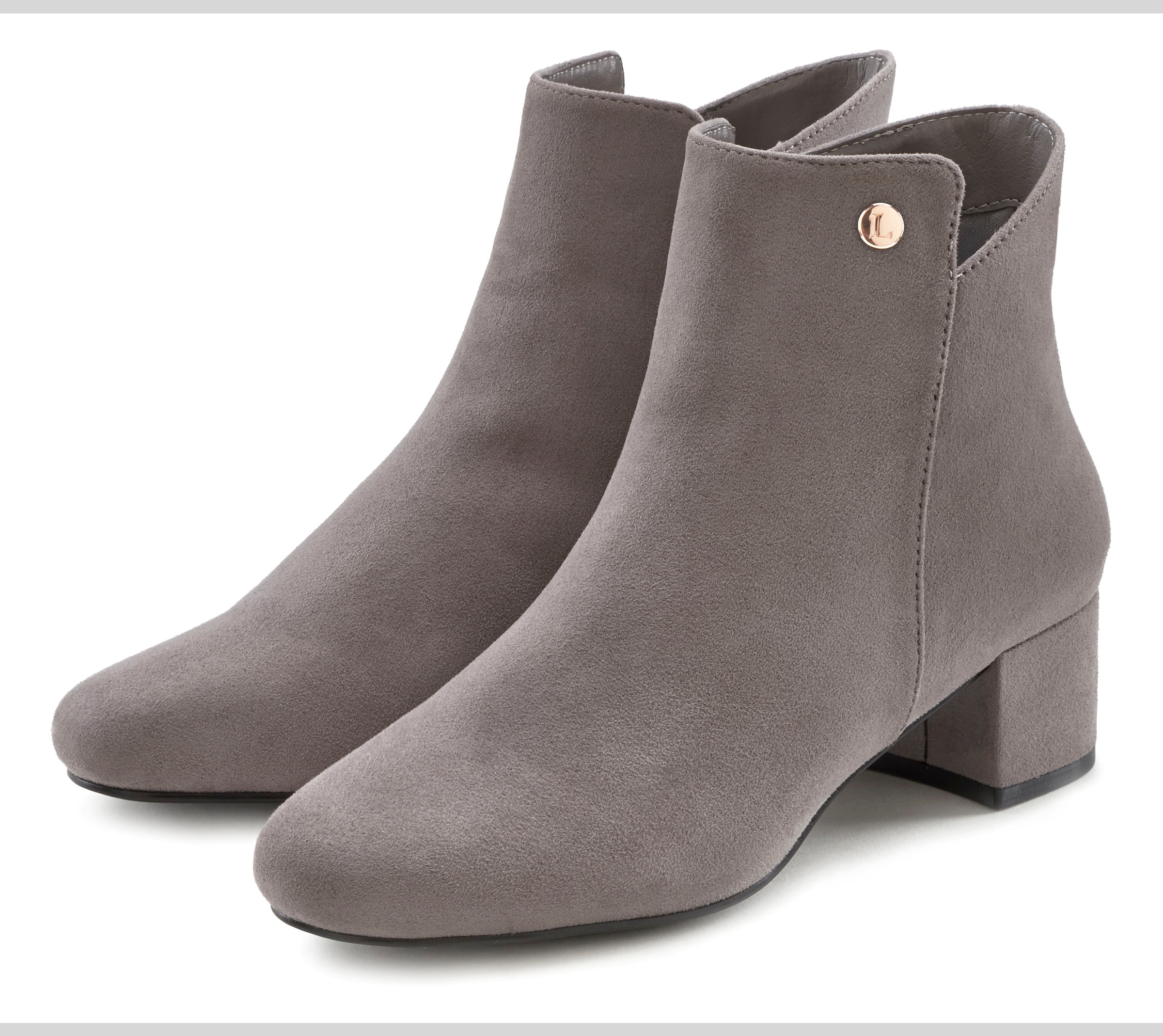 LASCANA Stiefelette, mit bequemen Blockabsatz, Ankle Boots, Stiefel VEGAN