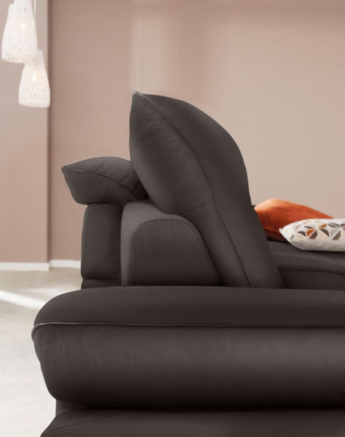 W.SCHILLIG Ecksofa »enjoy&MORE, Designsofa, elegant und bequem, L-Form«, Sitztiefenverstellung, Füße bronze pulverbeschichtet, Breite 294 cm