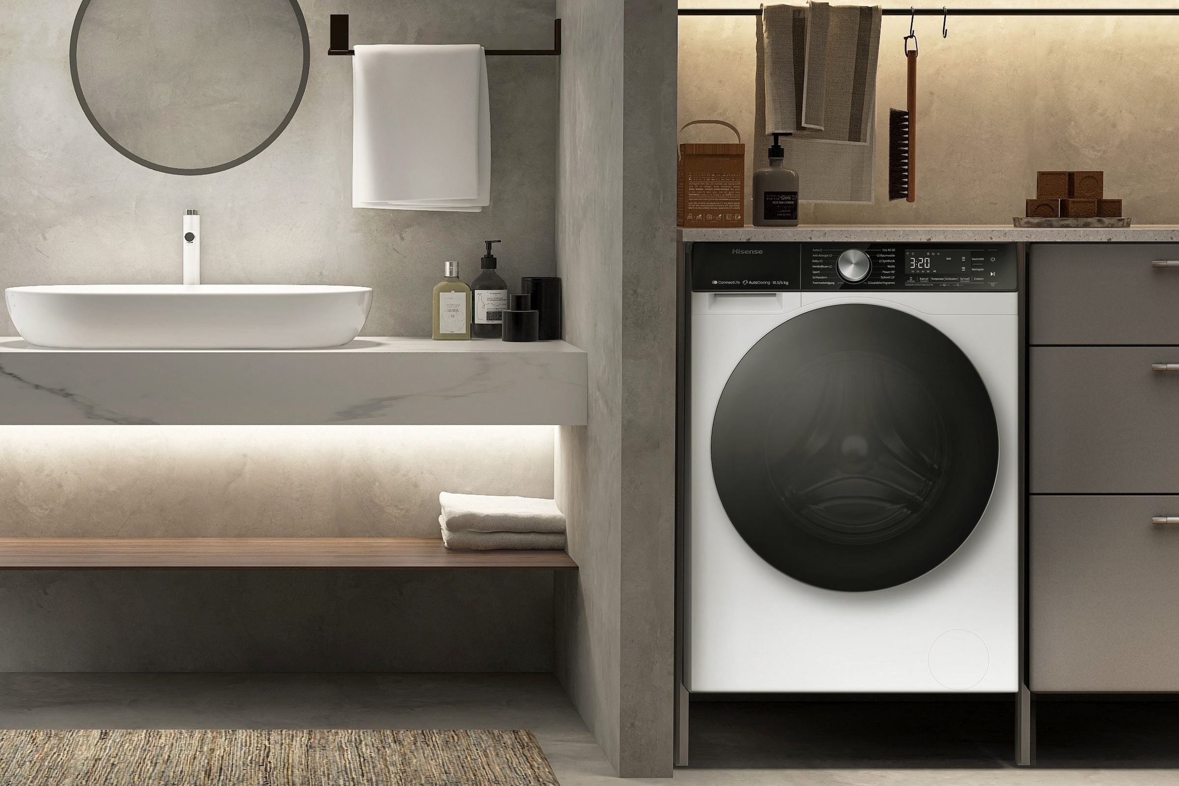 Hisense Waschtrockner »WD5S1045BW« 10,5 kg /6 kg 72 dB(A) 10,5kg/ 6kg