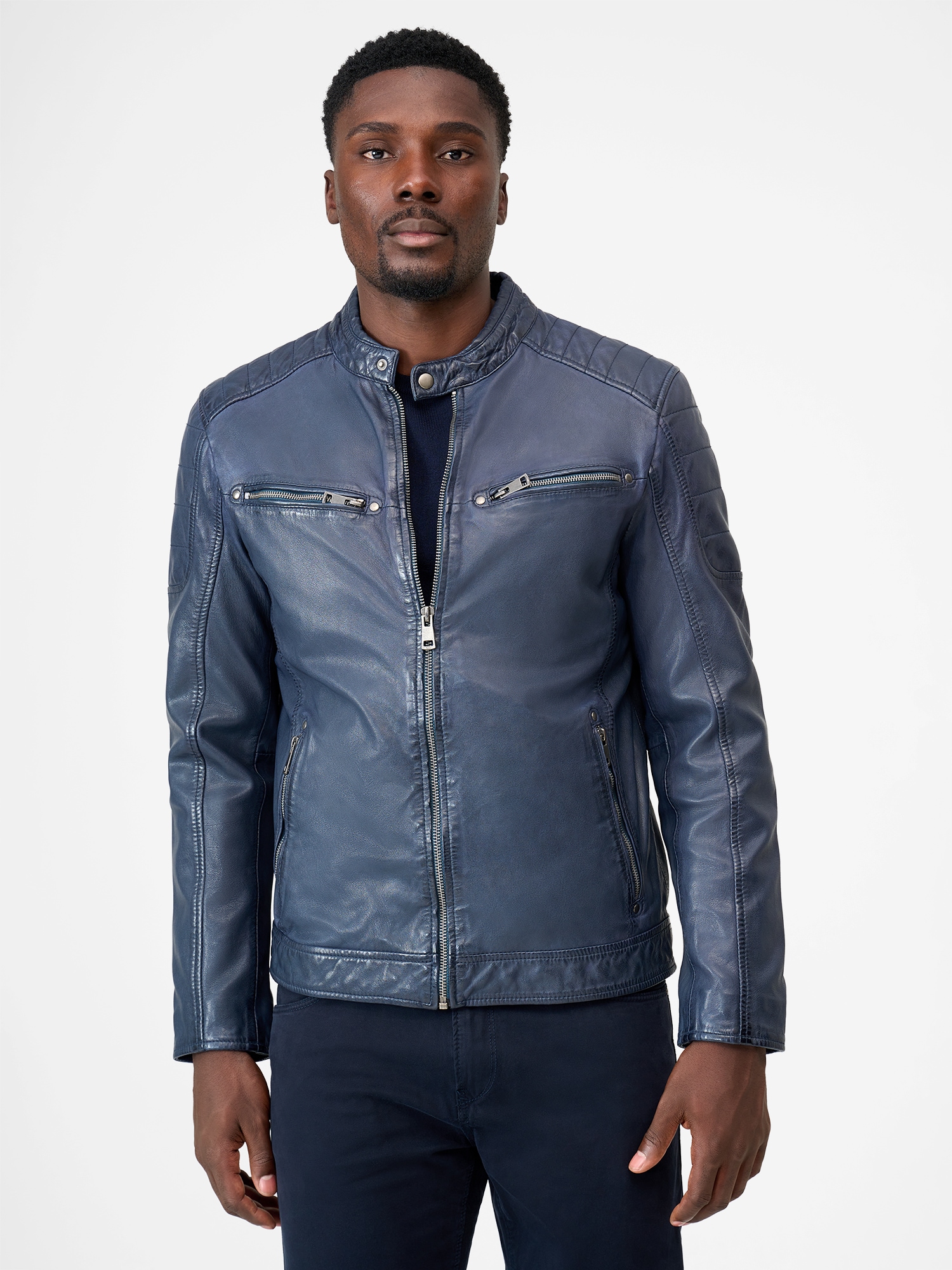 RICANO Bikerjacke »Lederjacke Gerard« Handgefertigt aus echtem Leder