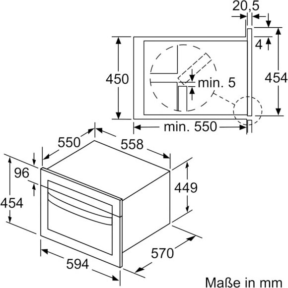 NEFF Einbau-Mikrowelle »N 50 C1CMG84N0«, Mikrowelle-Heißluft-Thermogrill-Großflächengrill, 3350 W