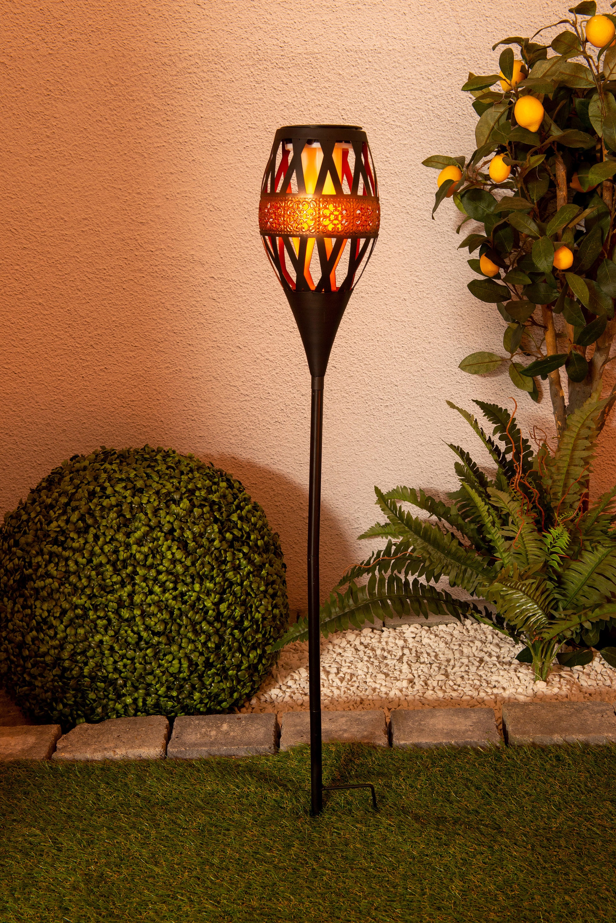 näve LED Gartenfackel »Flame Light«, 1 flammig-flammig, LED Solar  Deko,incl. 24x LED´s 0,05W,Farbe: rost / schwarz online kaufen | mit 3  Jahren XXL Garantie
