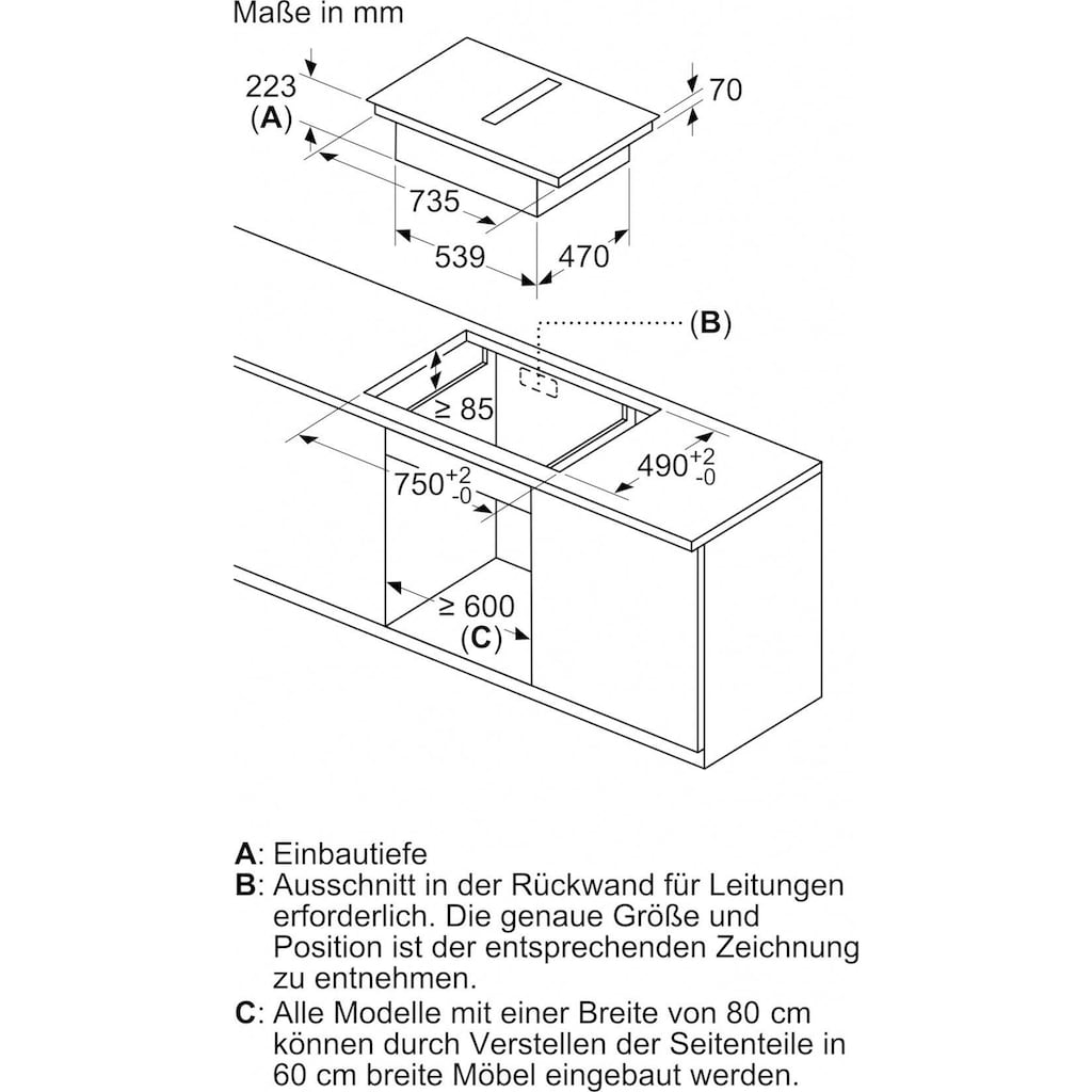 SIEMENS Kochfeld mit Dunstabzug »ED811FQ15E«, ED811FQ15E