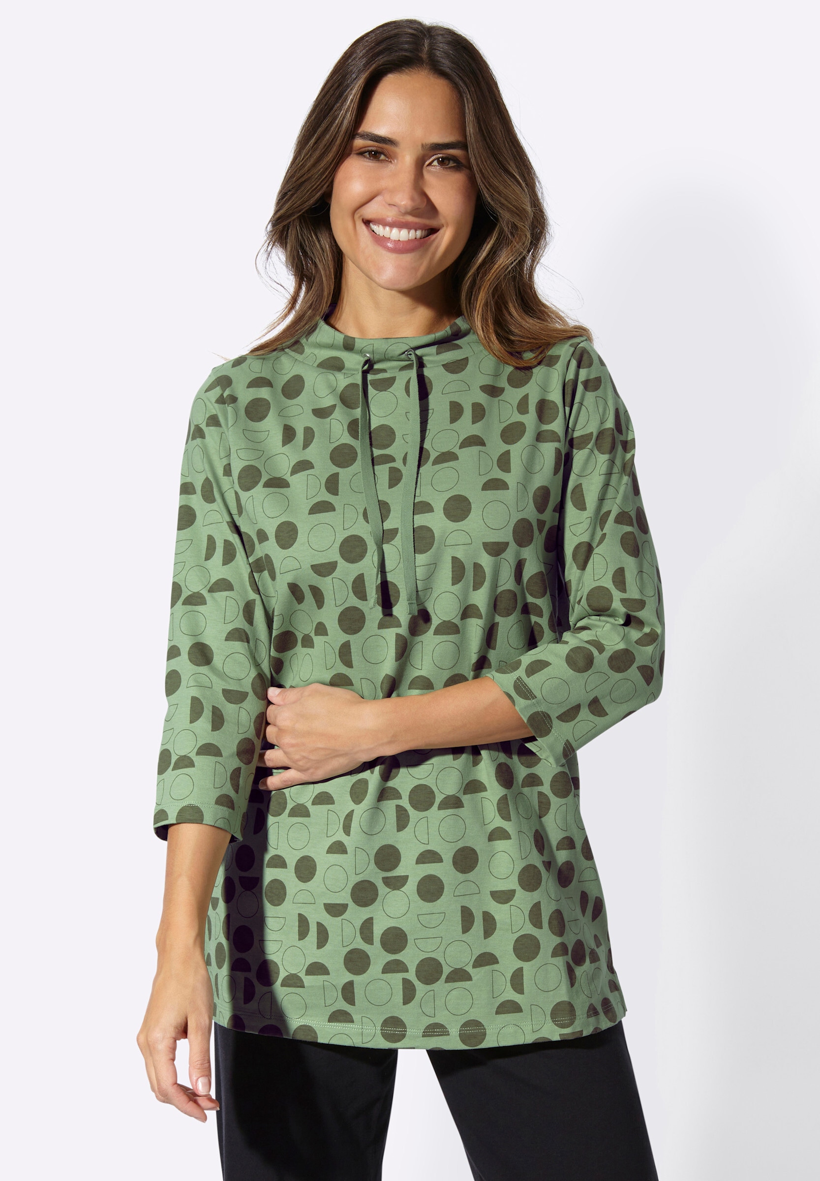 Sieh an! T-Shirt »Longshirt Longshirt mit Seitenschlitzen«