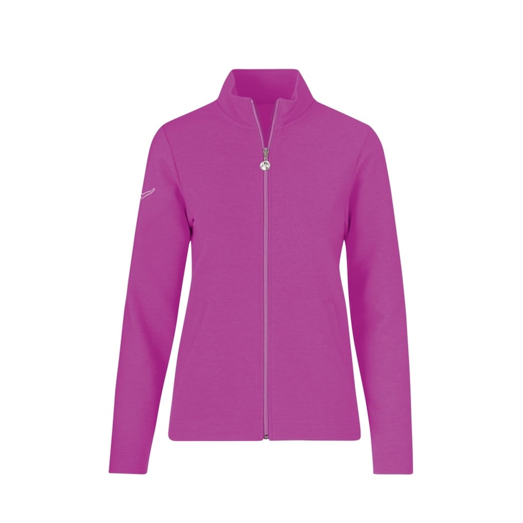 Trigema Sweatjacke »TRIGEMA Jacke mit funkelnden Strass-Steinen«, (1 tlg.)